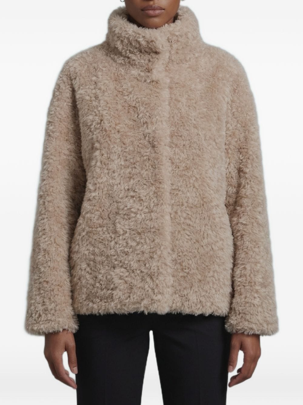 HERNO Faux Fur Coat — Beige