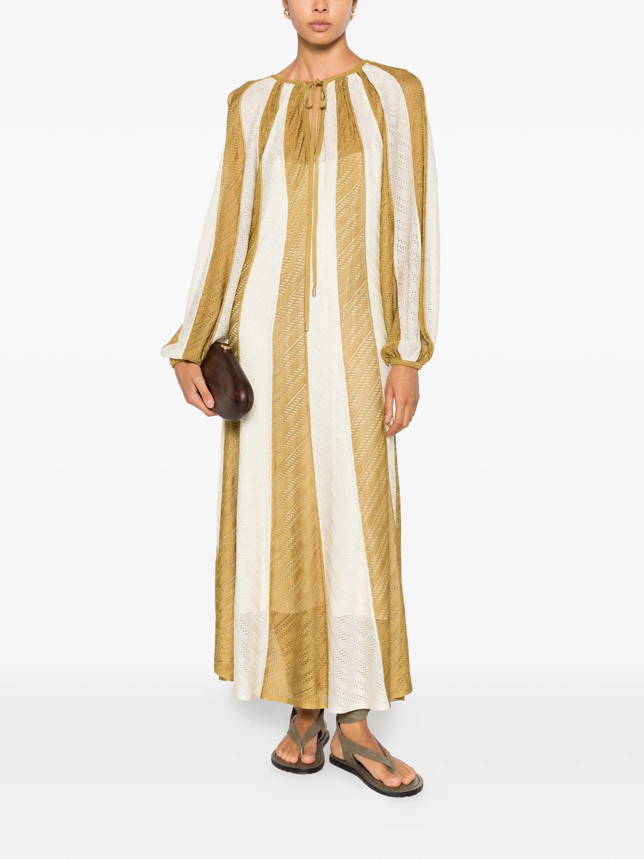 Zimmermann Mahon Splice long - sleeve striped maxi dress