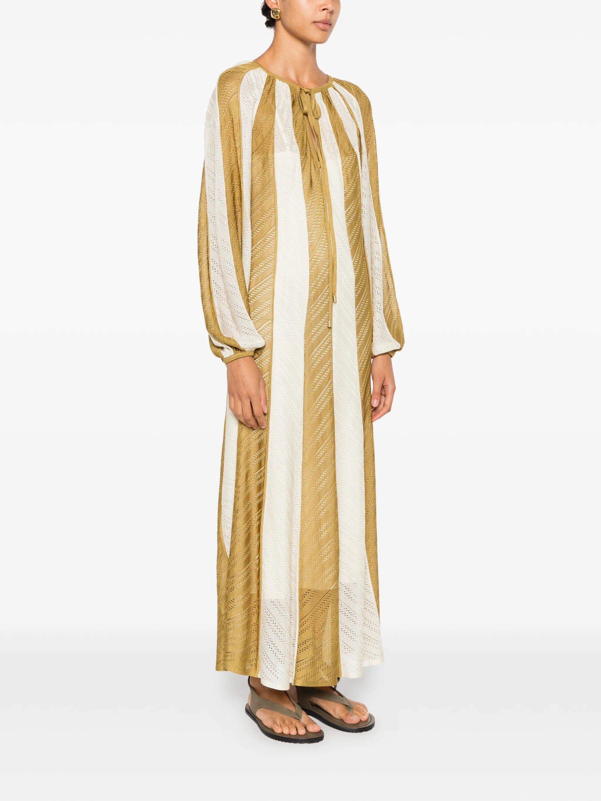 Zimmermann Mahon Splice long - sleeve striped maxi dress