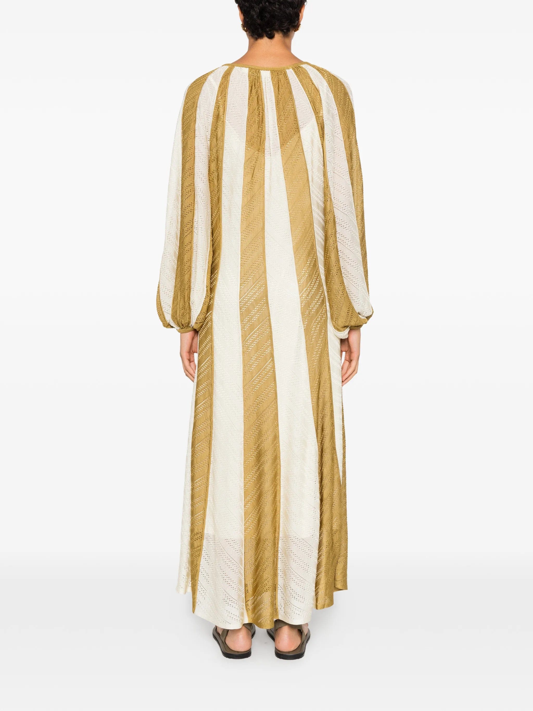 Zimmermann Mahon Splice long - sleeve striped maxi dress