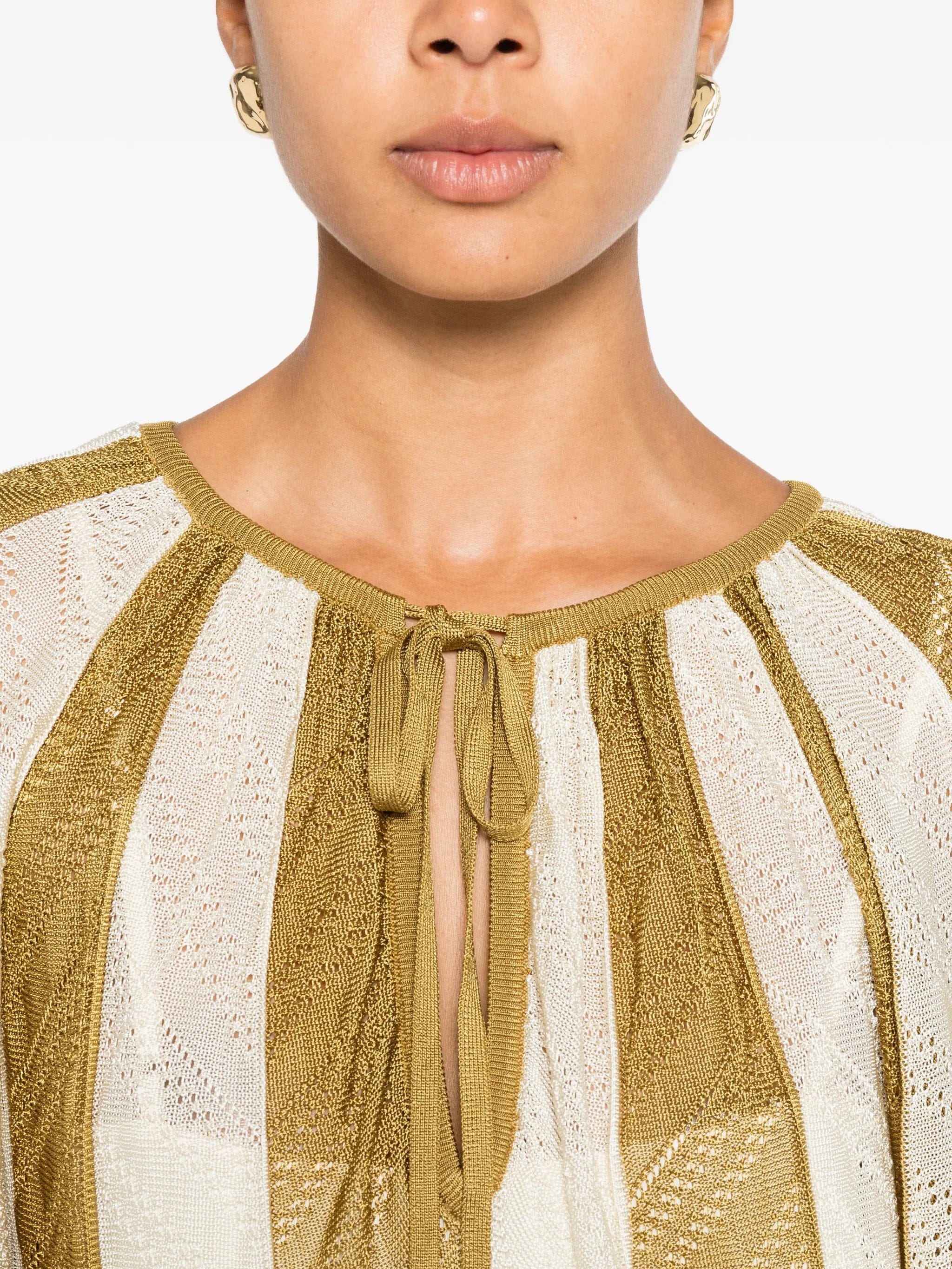 Zimmermann Mahon Splice long - sleeve striped maxi dress