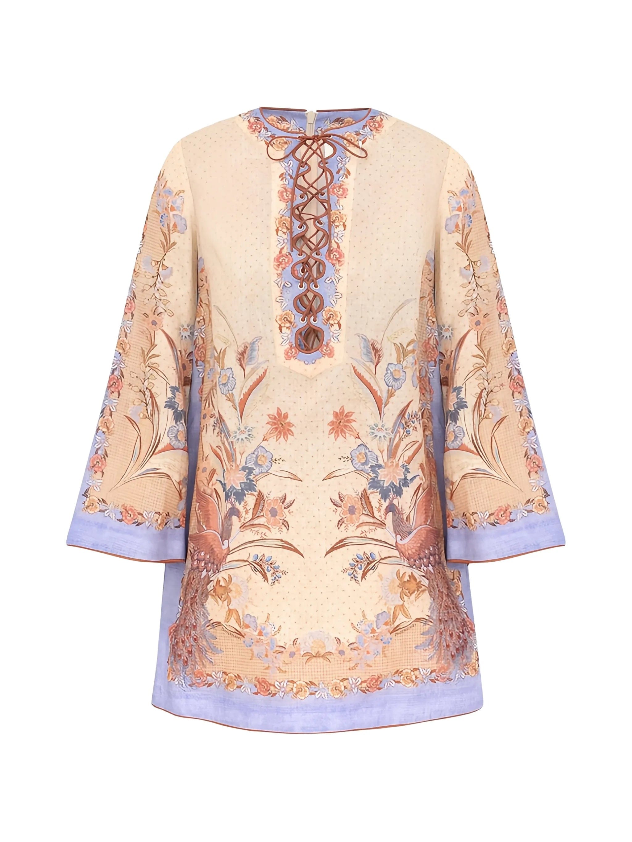 Zimmermann Indra lace - up tunic mini dress