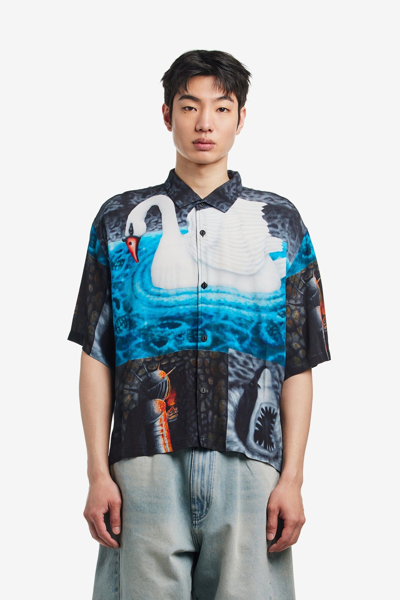 Brain Dead COPIA SHORT SLEEVE BUTTON DOWN SHIRT