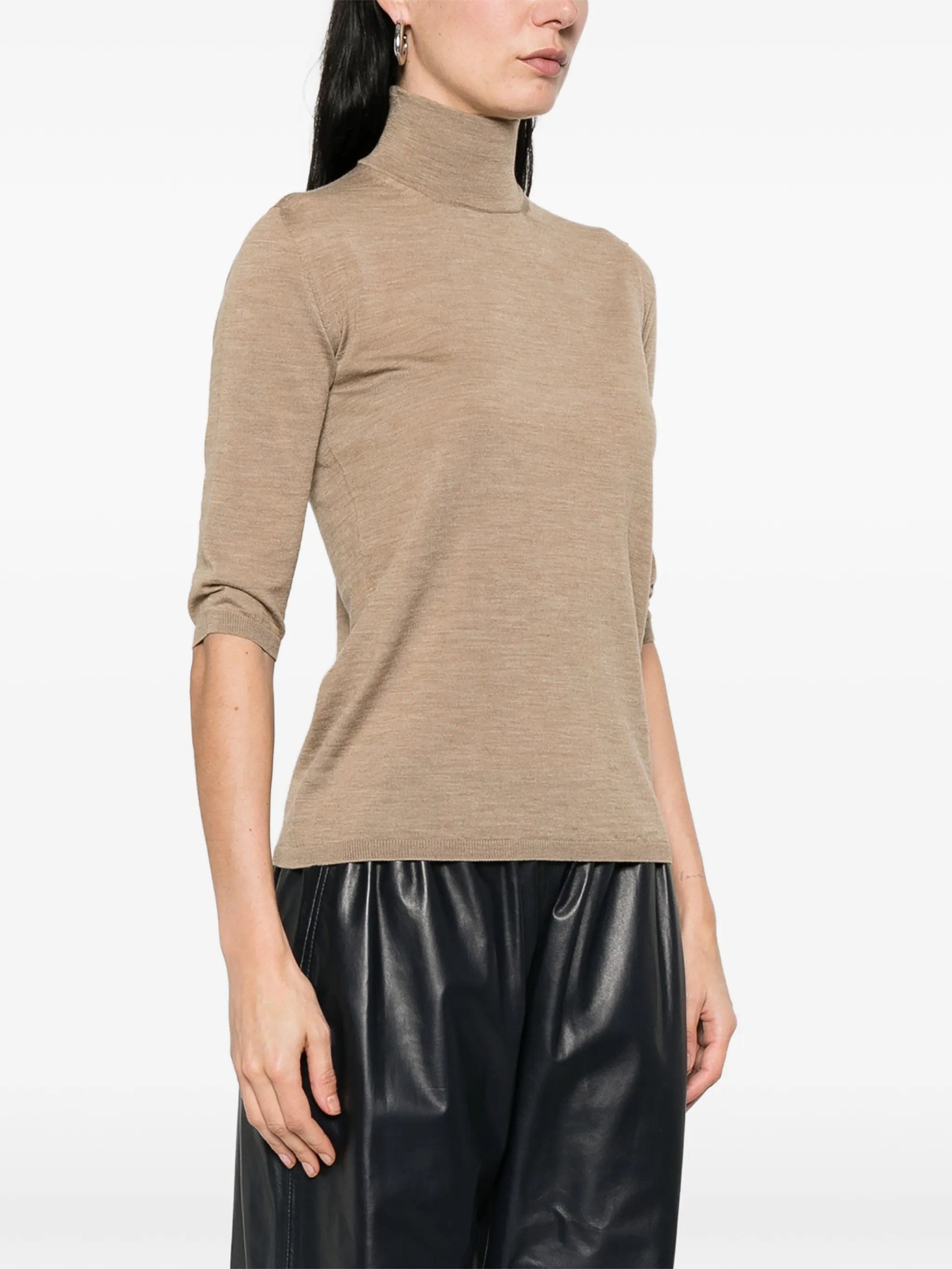 Max Mara Boa turtleneck quarter - sleeve sweater
