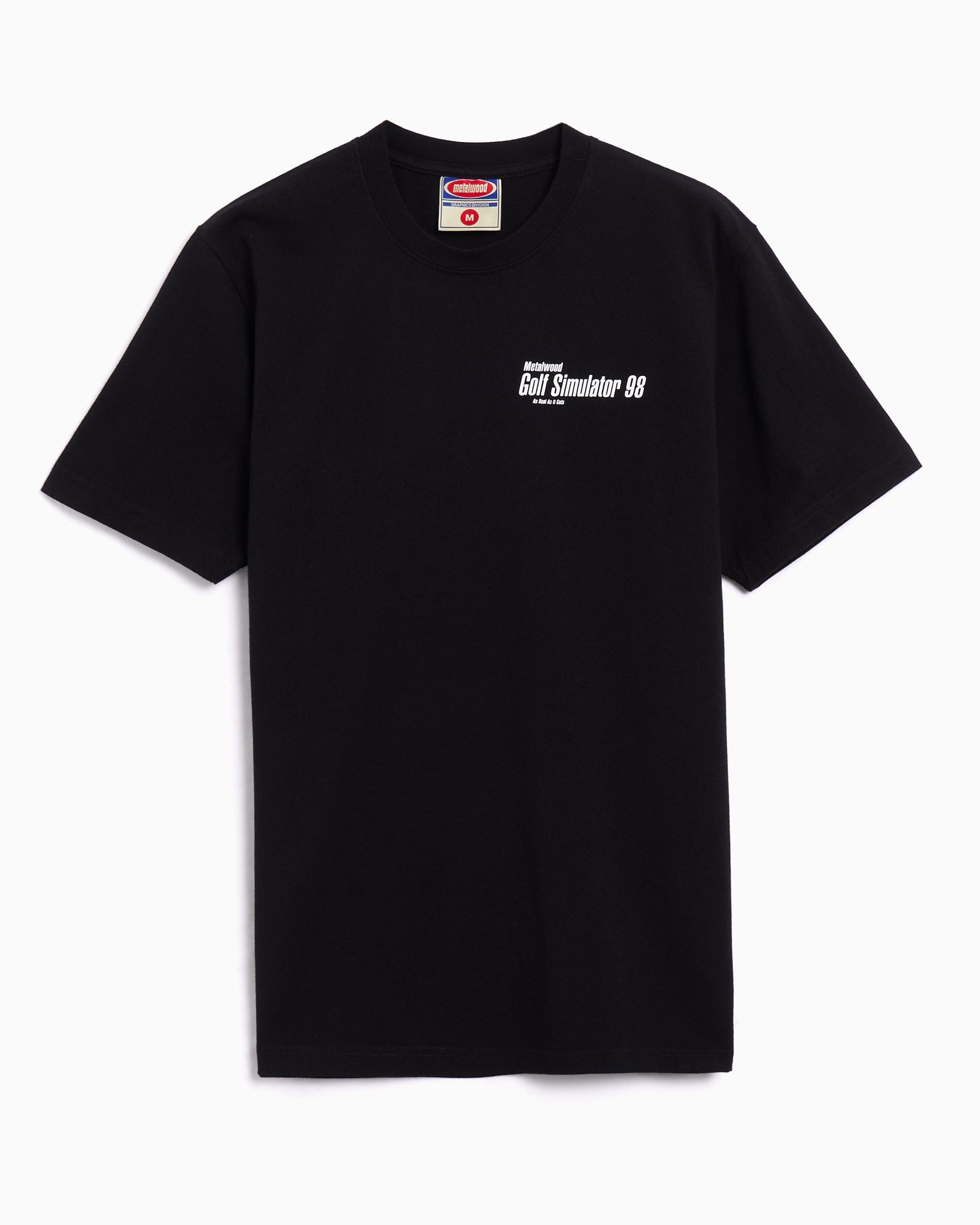 Metalwood Camiseta con gráfico Metalwood Simulator 98 para hombre