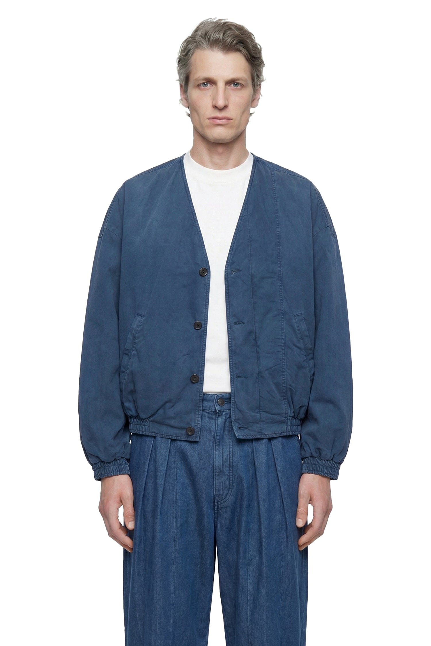 HED Mayner V - Neck Denim Jacket