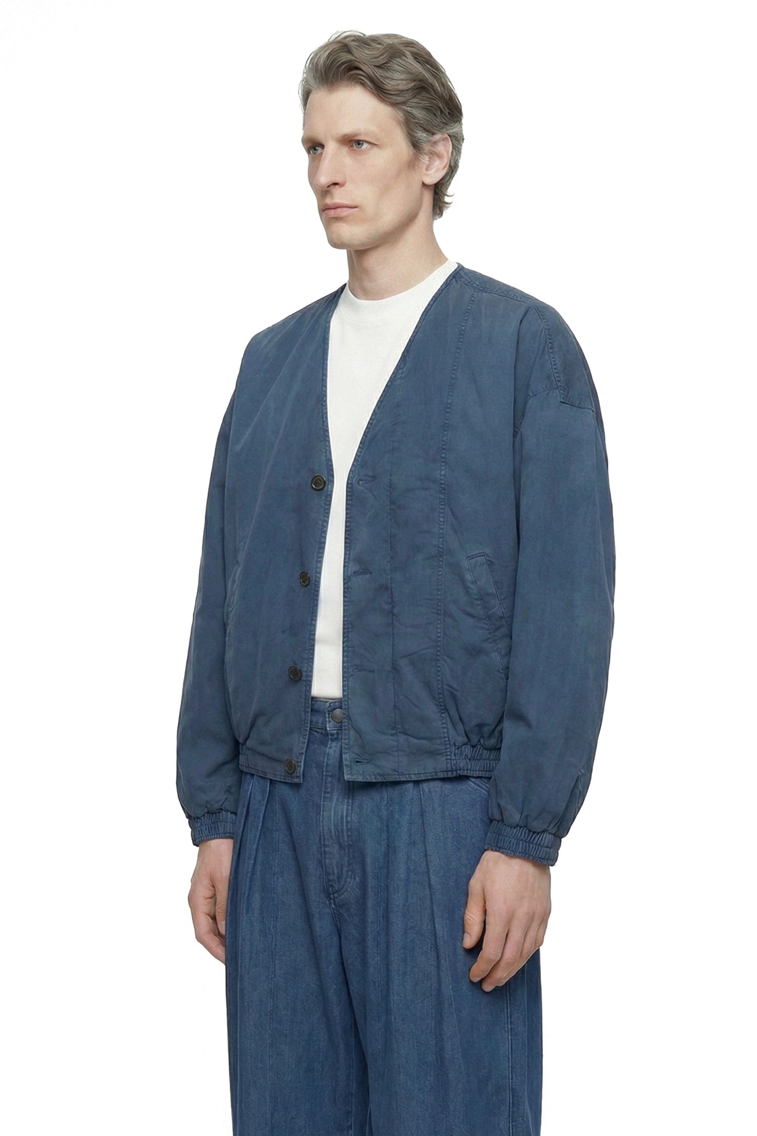 HED Mayner V - Neck Denim Jacket