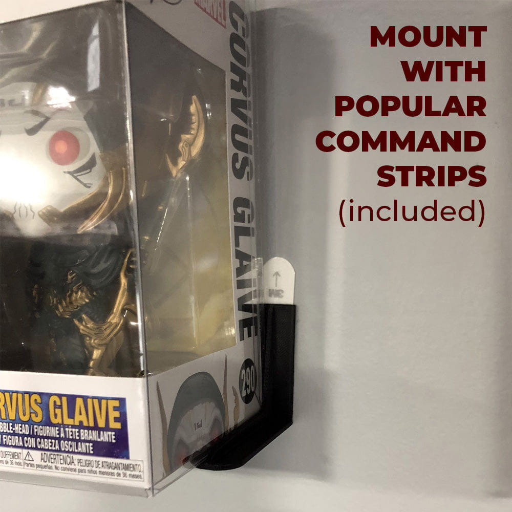 Larrys3dprints LABUBU HANGING CARD - 3D Floating Shelf for Pop Mart Boxes (Shelf Size: 2in high x 3in deep)