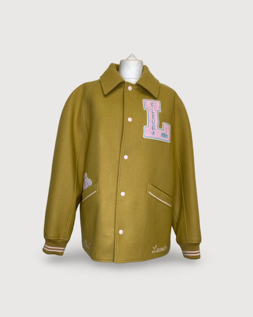 Lacoste x Golf le Fleur Yellow Lacoste x Golf Le Fleur Varsity Jacket, L