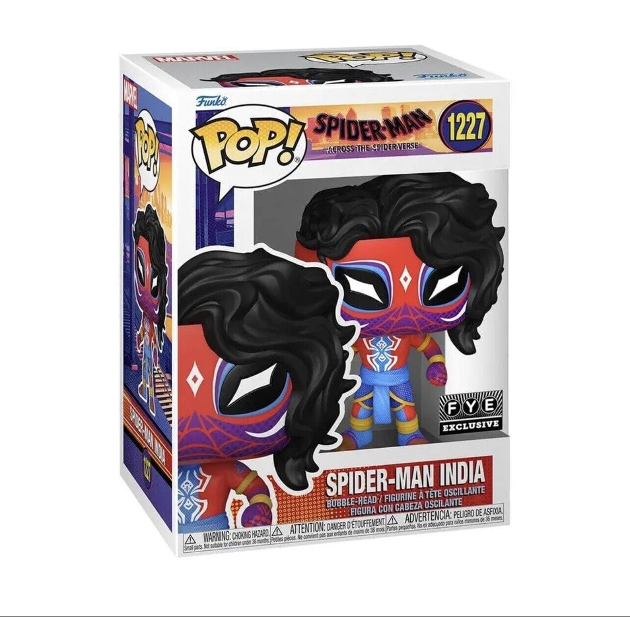 Funko Pop **Damaged Box**Funko Pop Spider - Man India Across the Spider - Verse FYE Exclusive 1227 Vinyl Figure