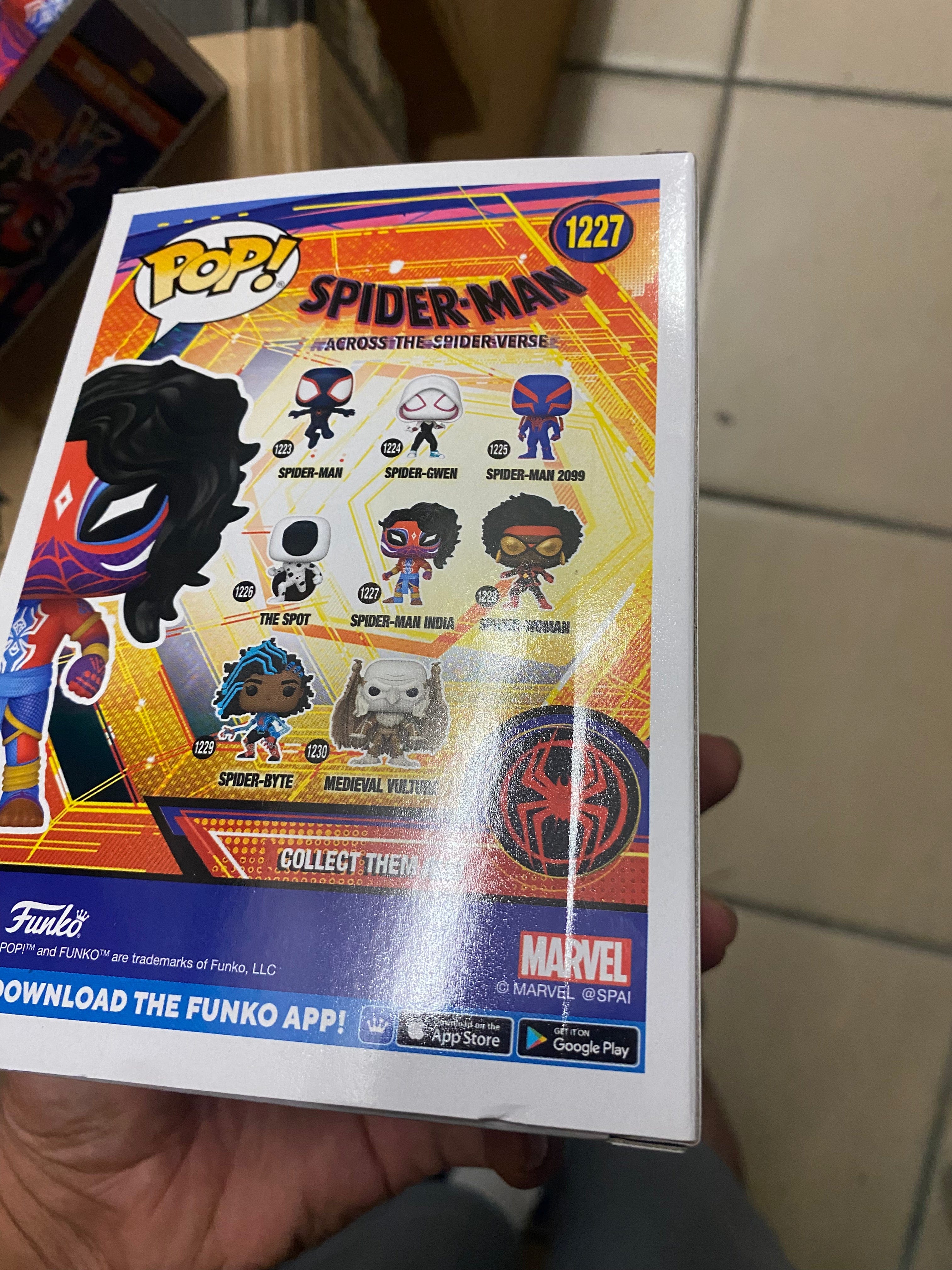 Funko Pop **Damaged Box**Funko Pop Spider - Man India Across the Spider - Verse FYE Exclusive 1227 Vinyl Figure