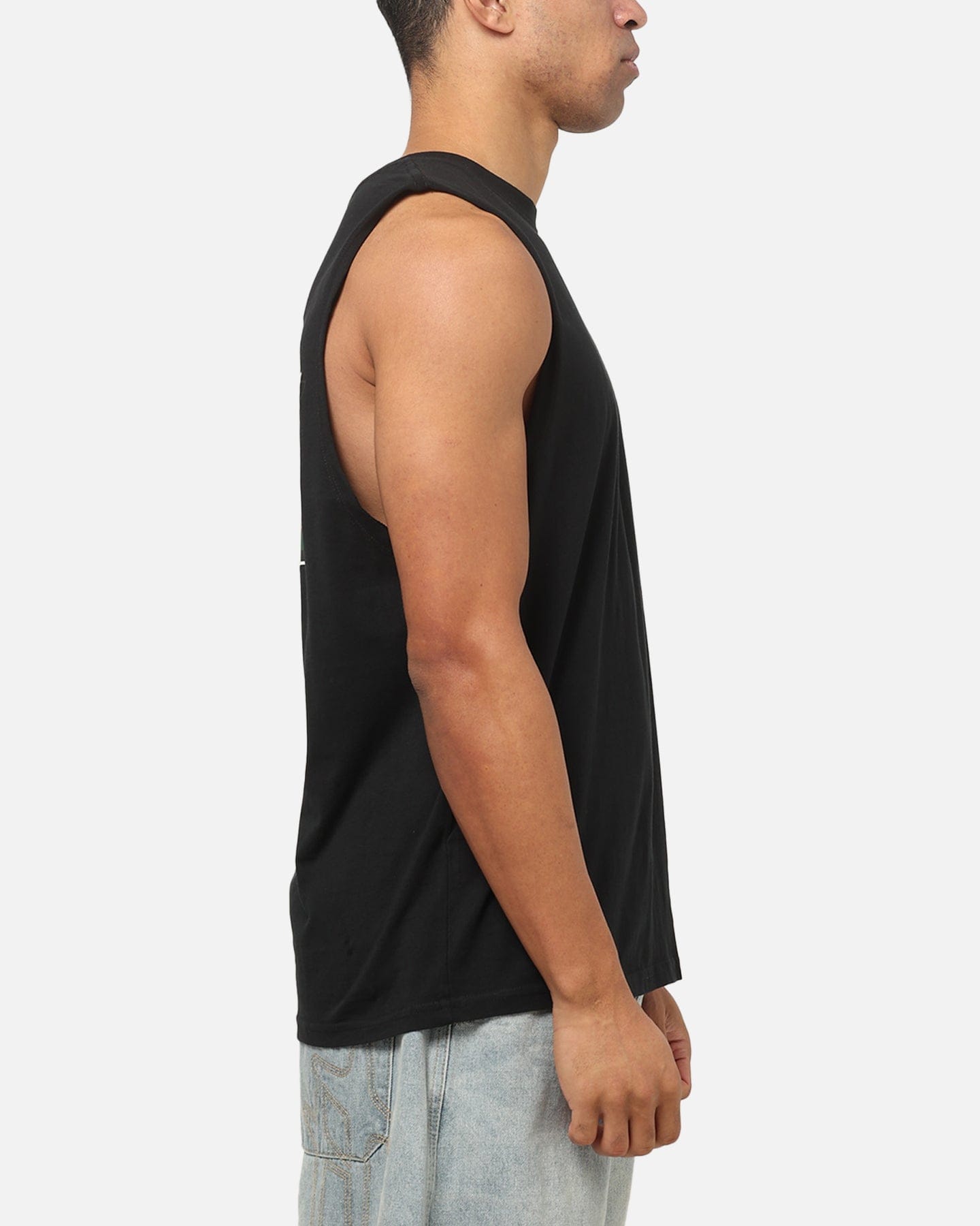 Bleacher Athletic South Sydney Rabbitohs NRL Adult Muscle T - Shirt Black
