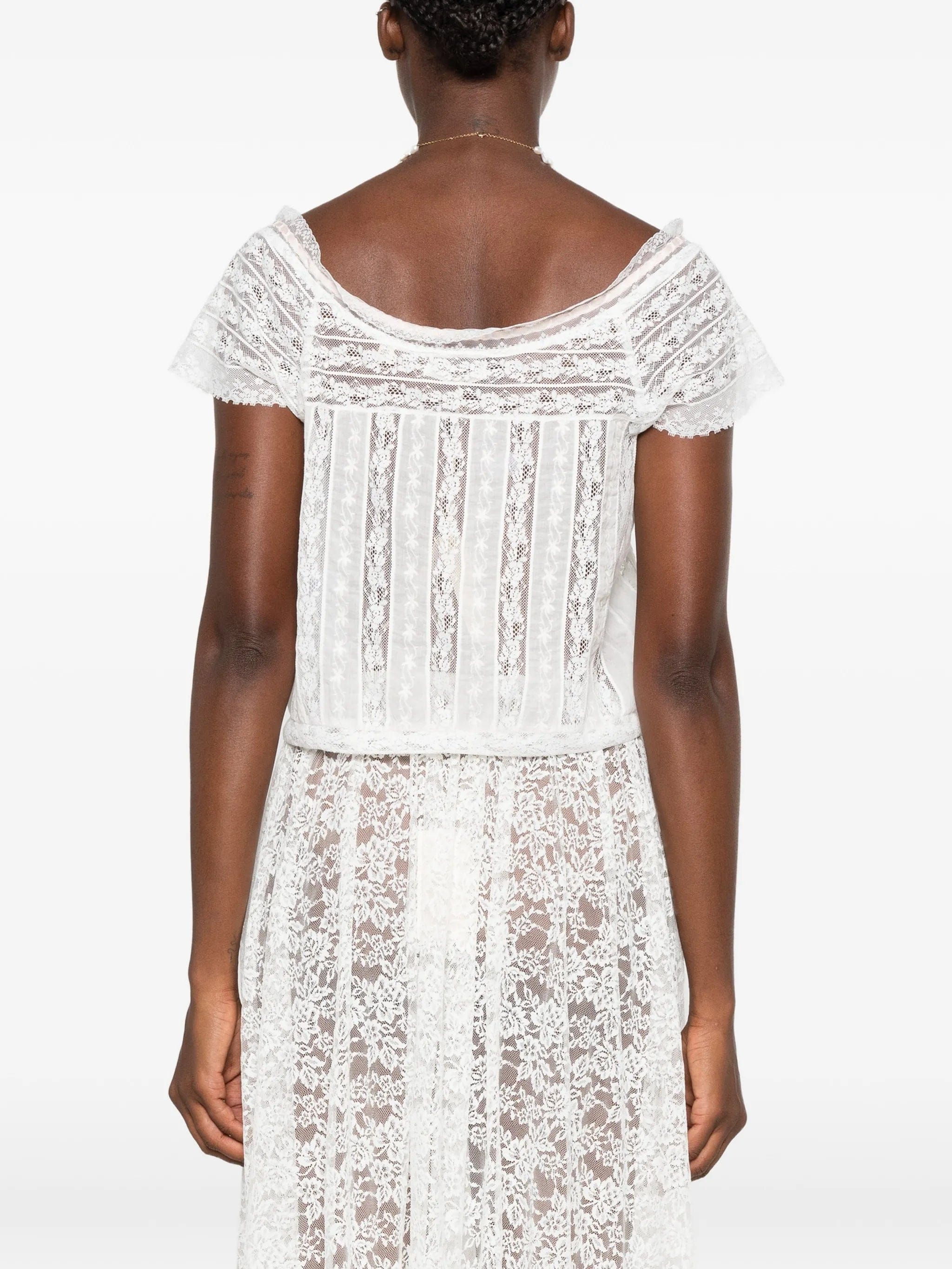 DÔEN Greta lace - trim top