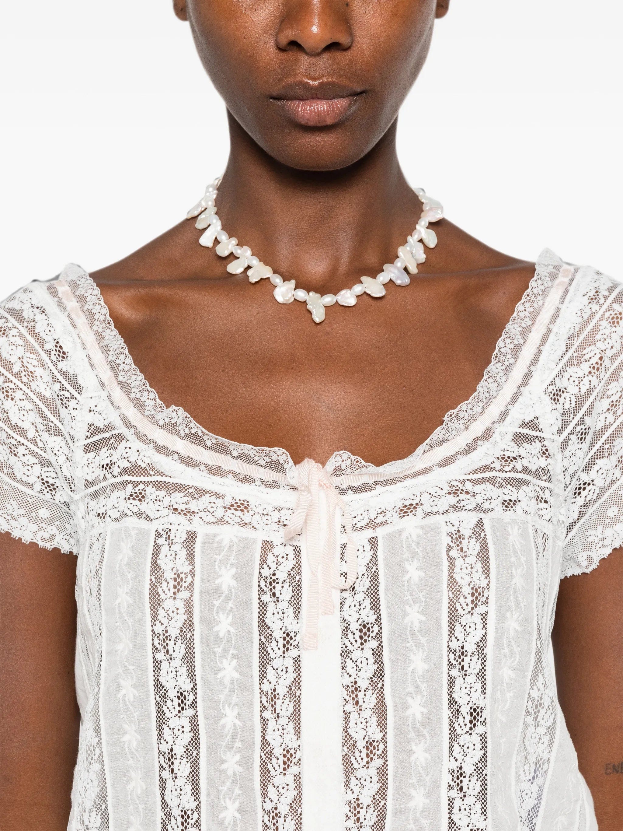 DÔEN Greta lace - trim top