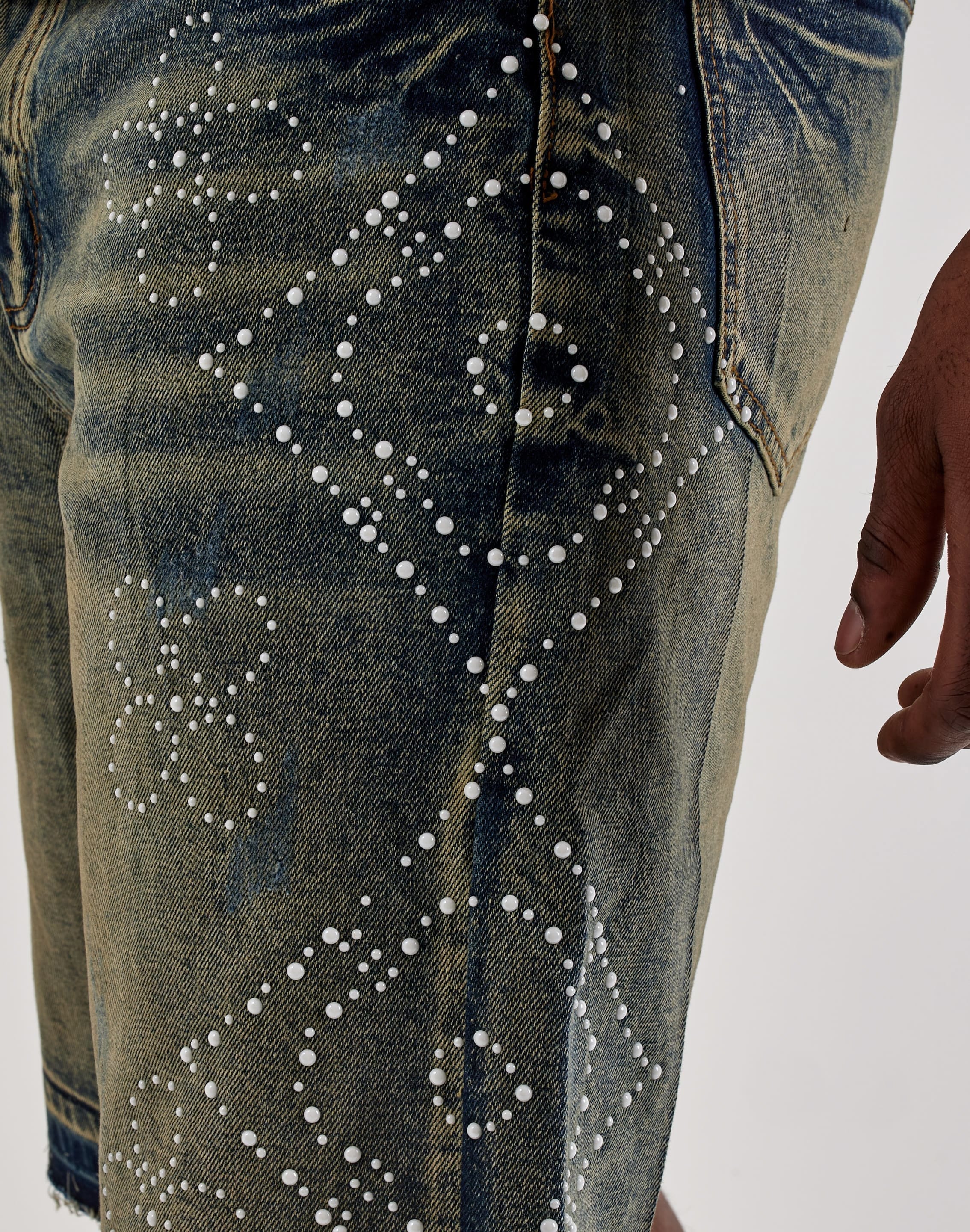 GFTD la Pearl Denim Shorts