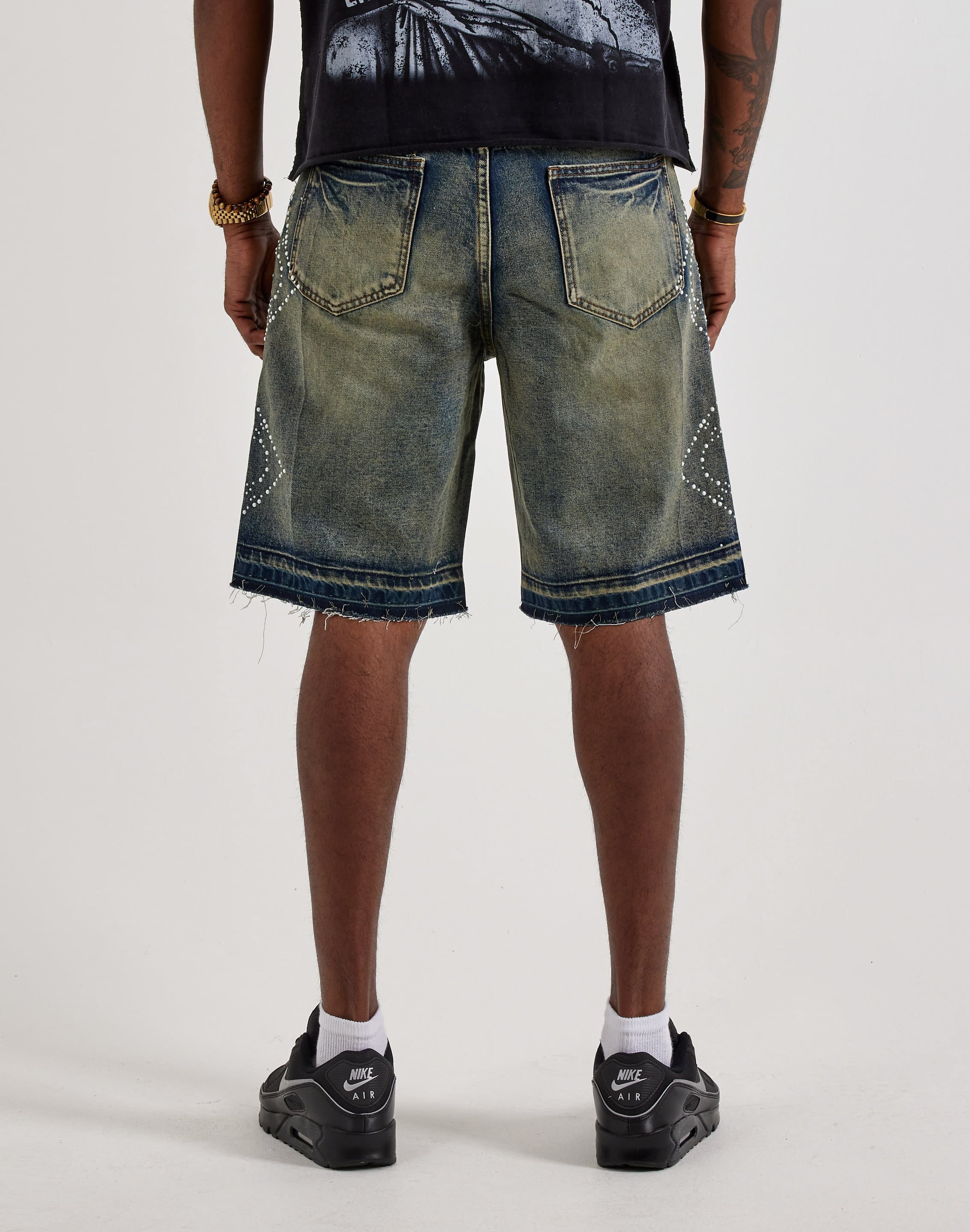 GFTD la Pearl Denim Shorts