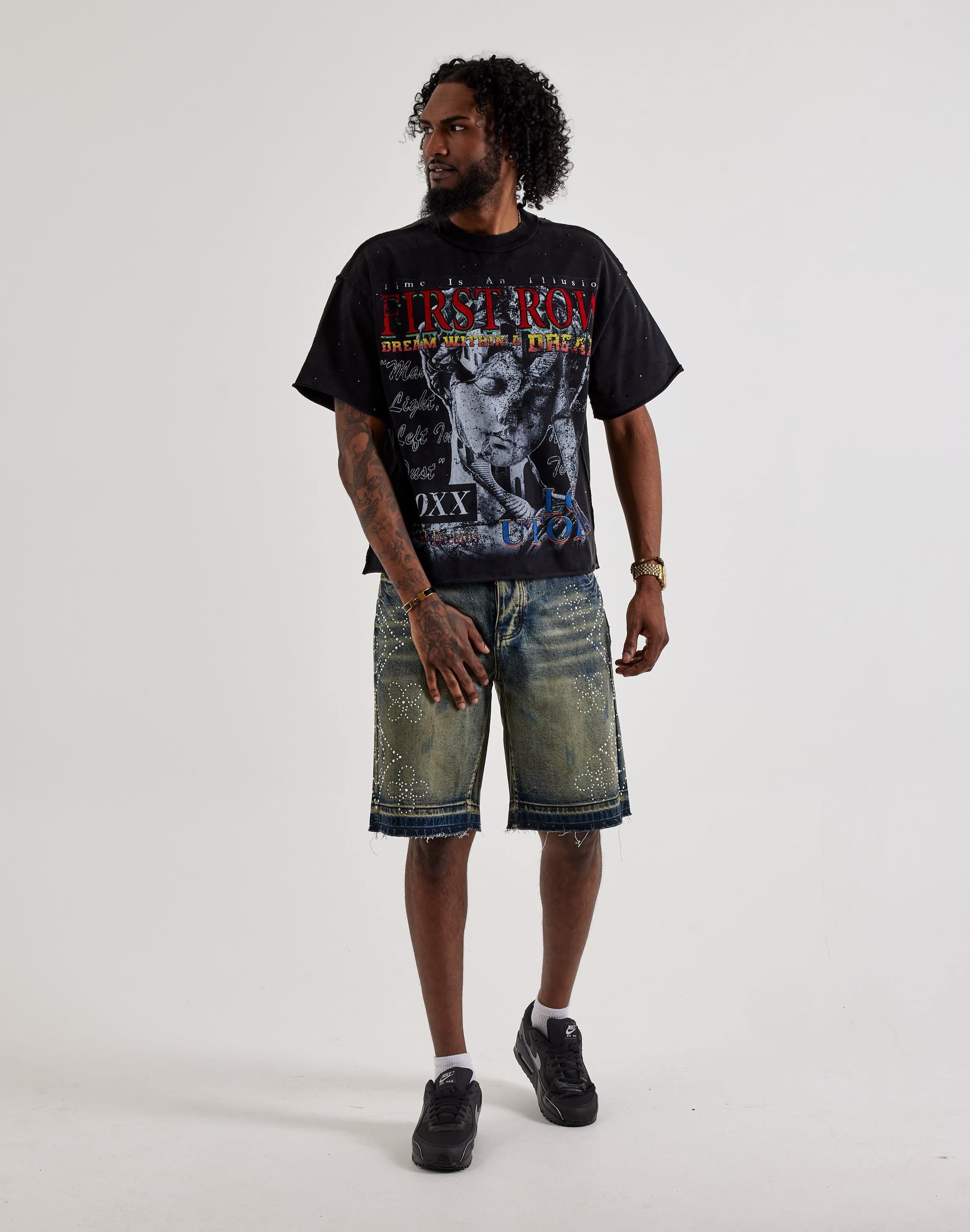 GFTD la Pearl Denim Shorts