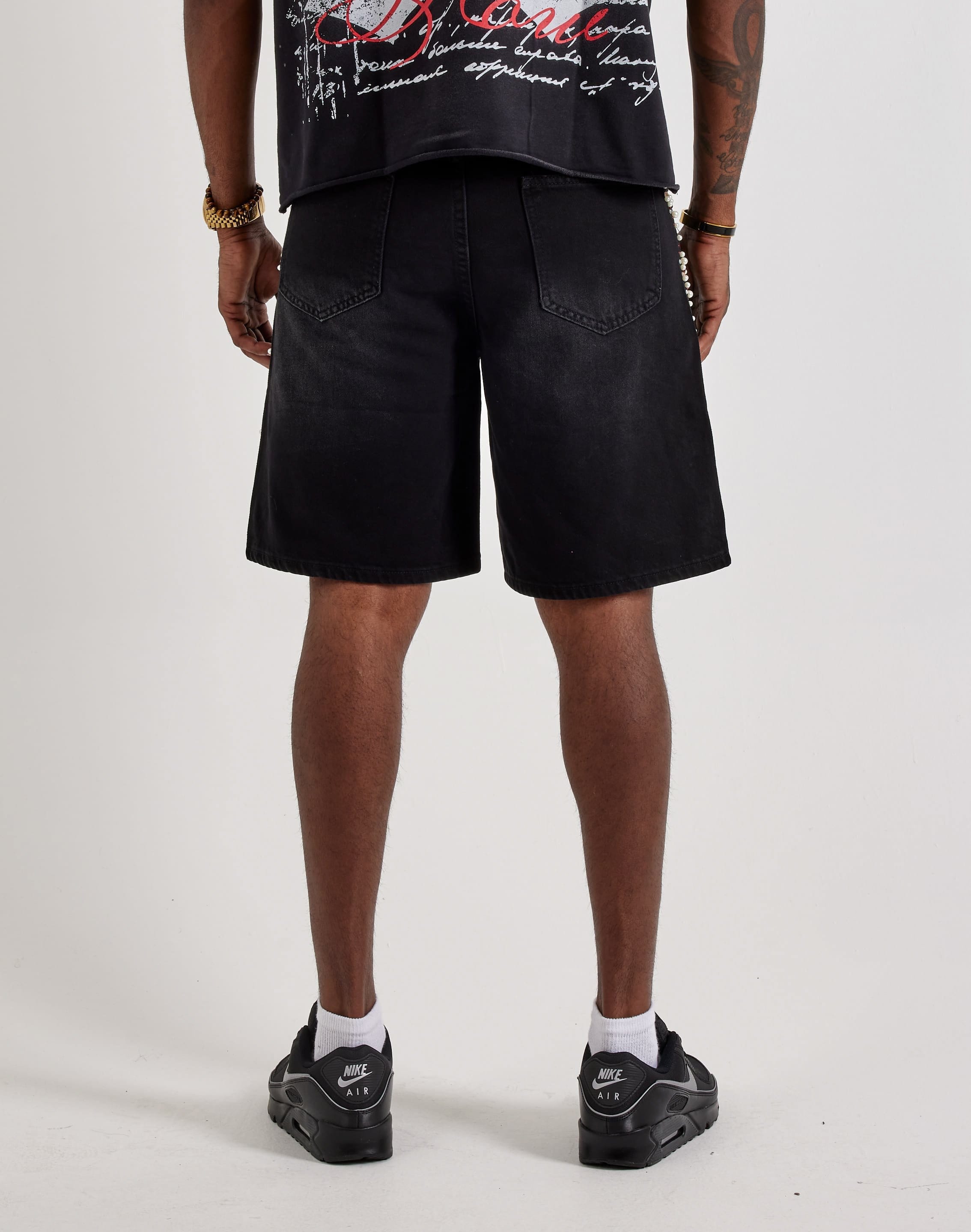 GFTD la Pearl Gems Denim Shorts