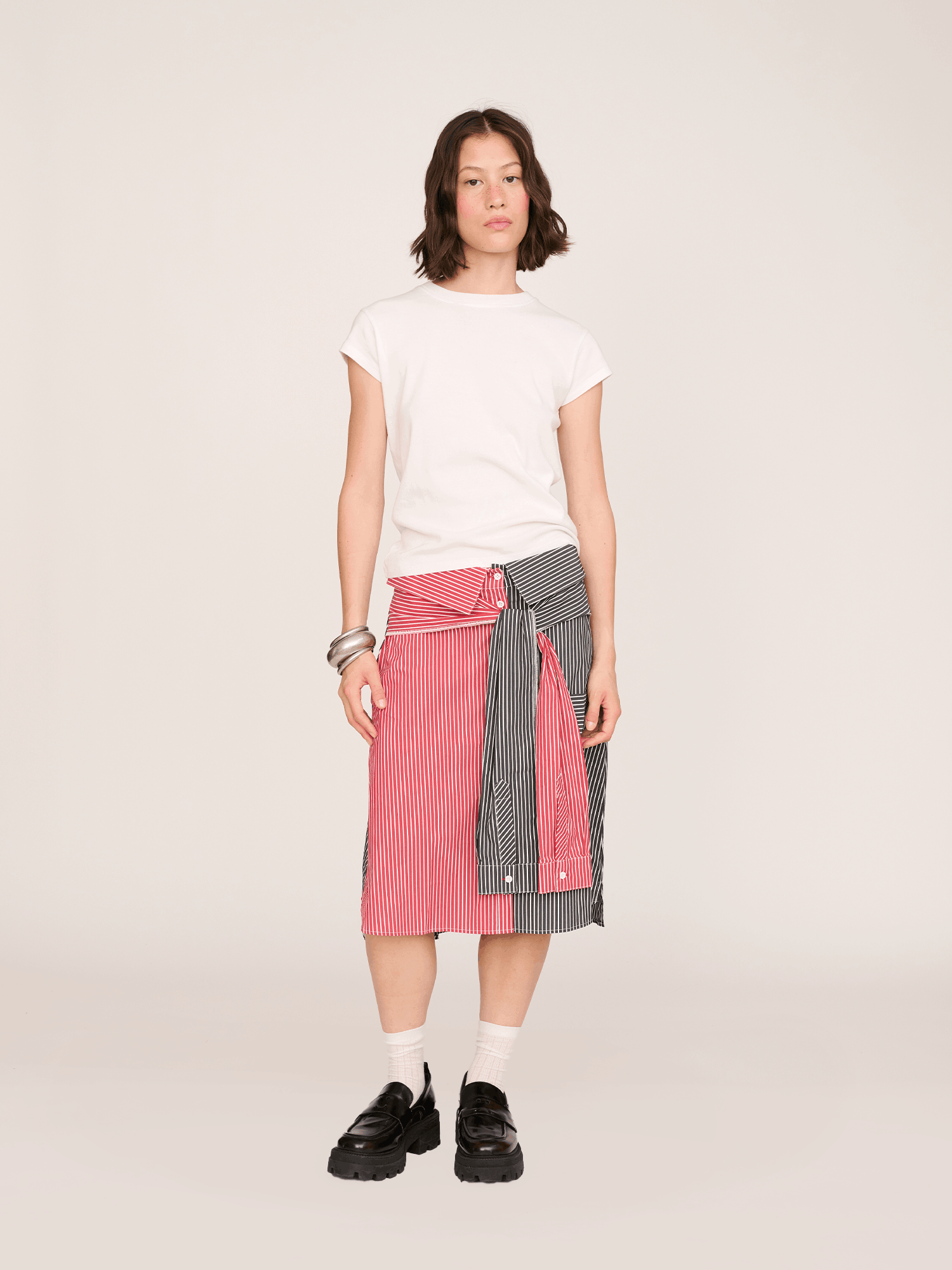 Lazy Oaf Collared Midi Skirt
