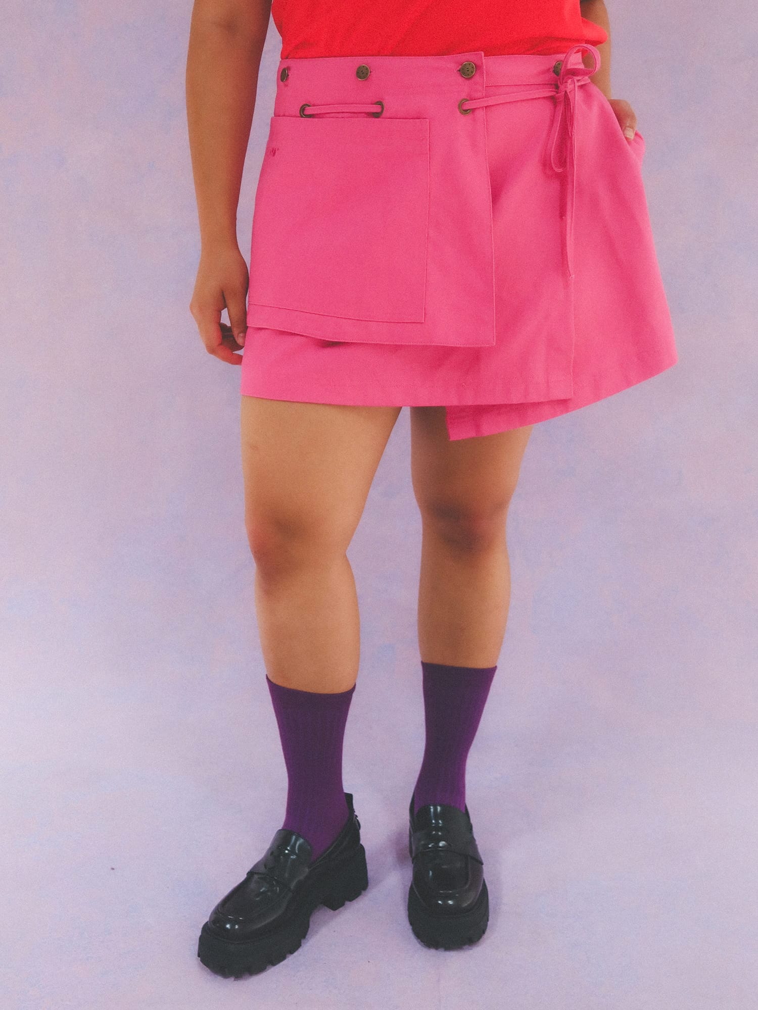 UTILITY Wrap Utility Mini Skirt