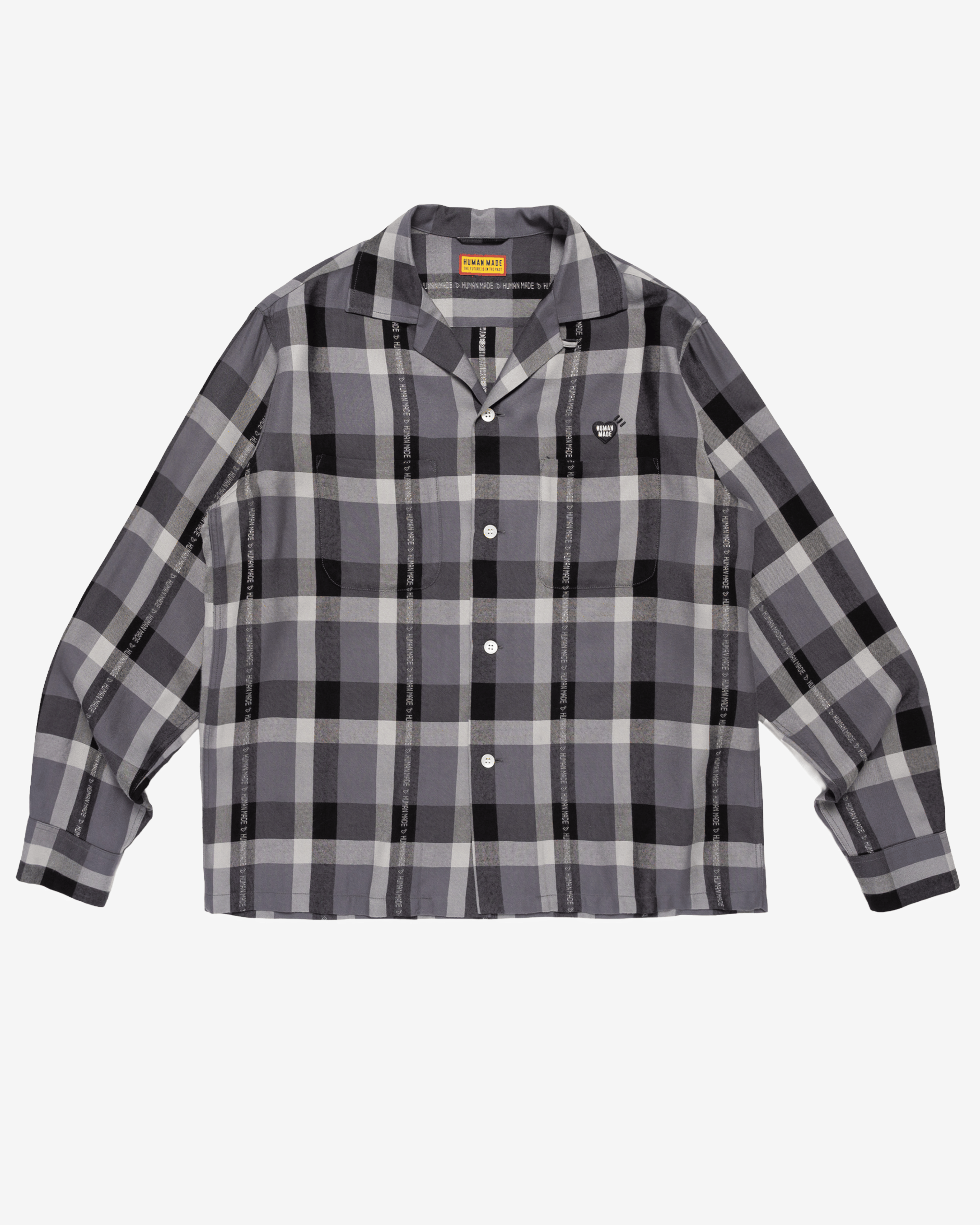 HUMAN MADE - Men's Open Collar Check Shirt - (Print)