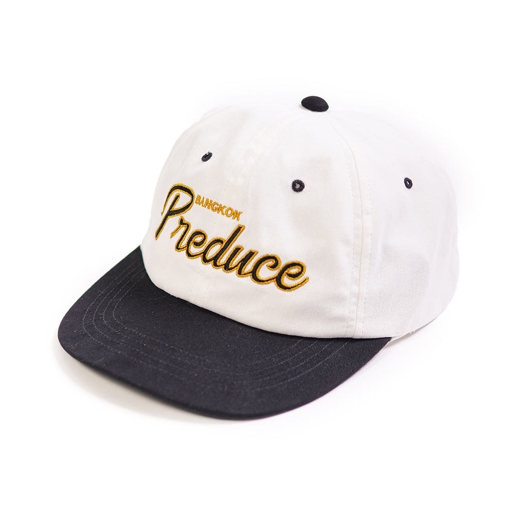 Vintage Preduce GJ Vintage Snapback Hat Black/White Cotton