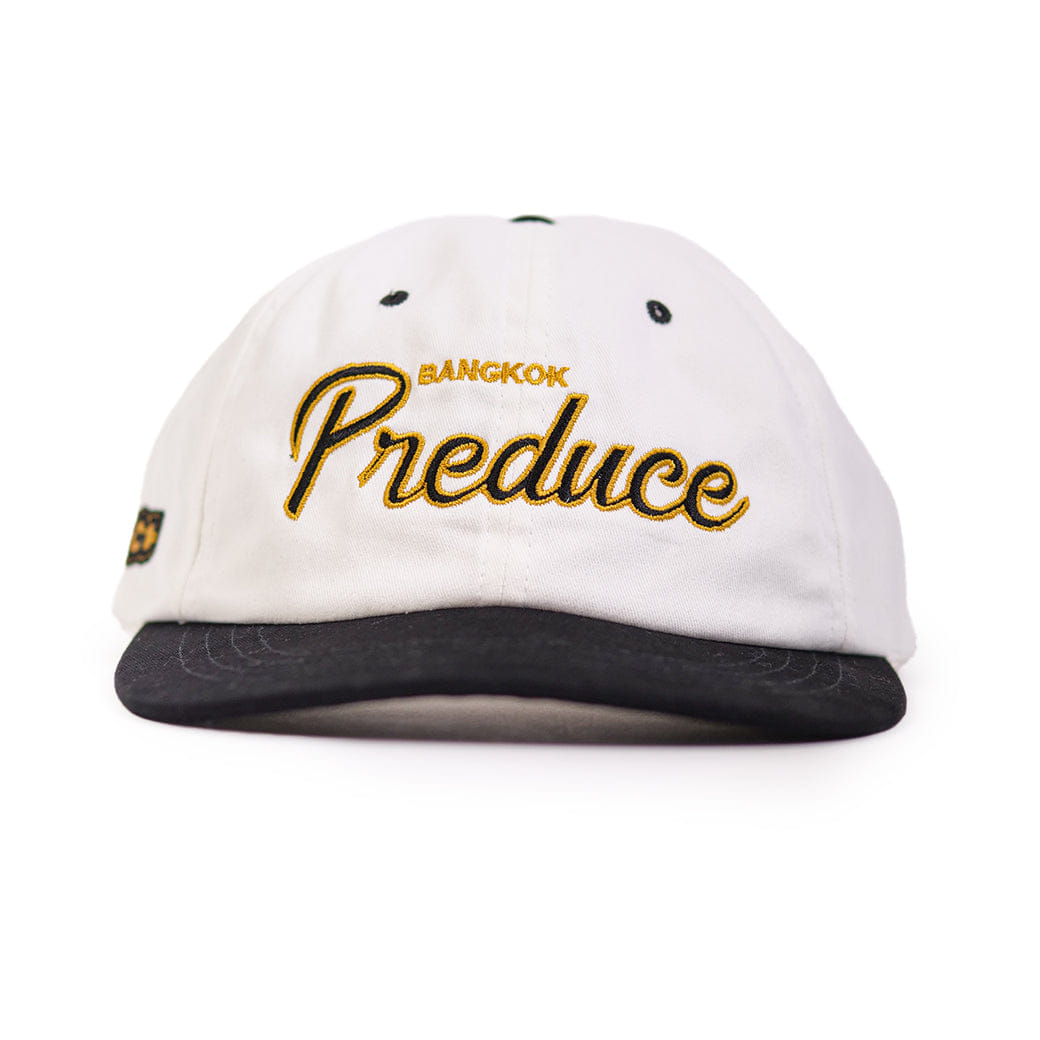 Vintage Preduce GJ Vintage Snapback Hat Black/White Cotton