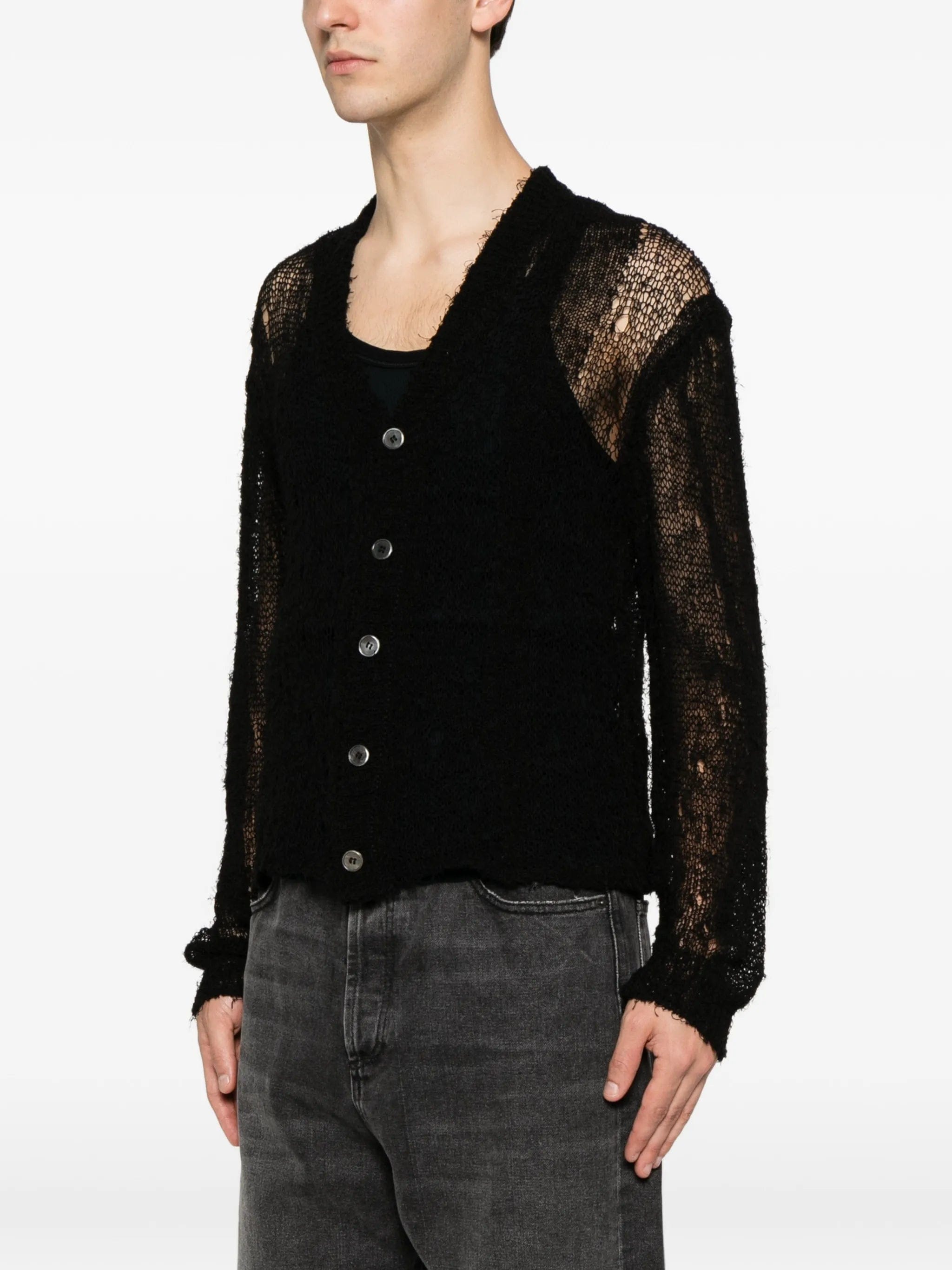 OUR Legacy Academy laddered - knit cardigan