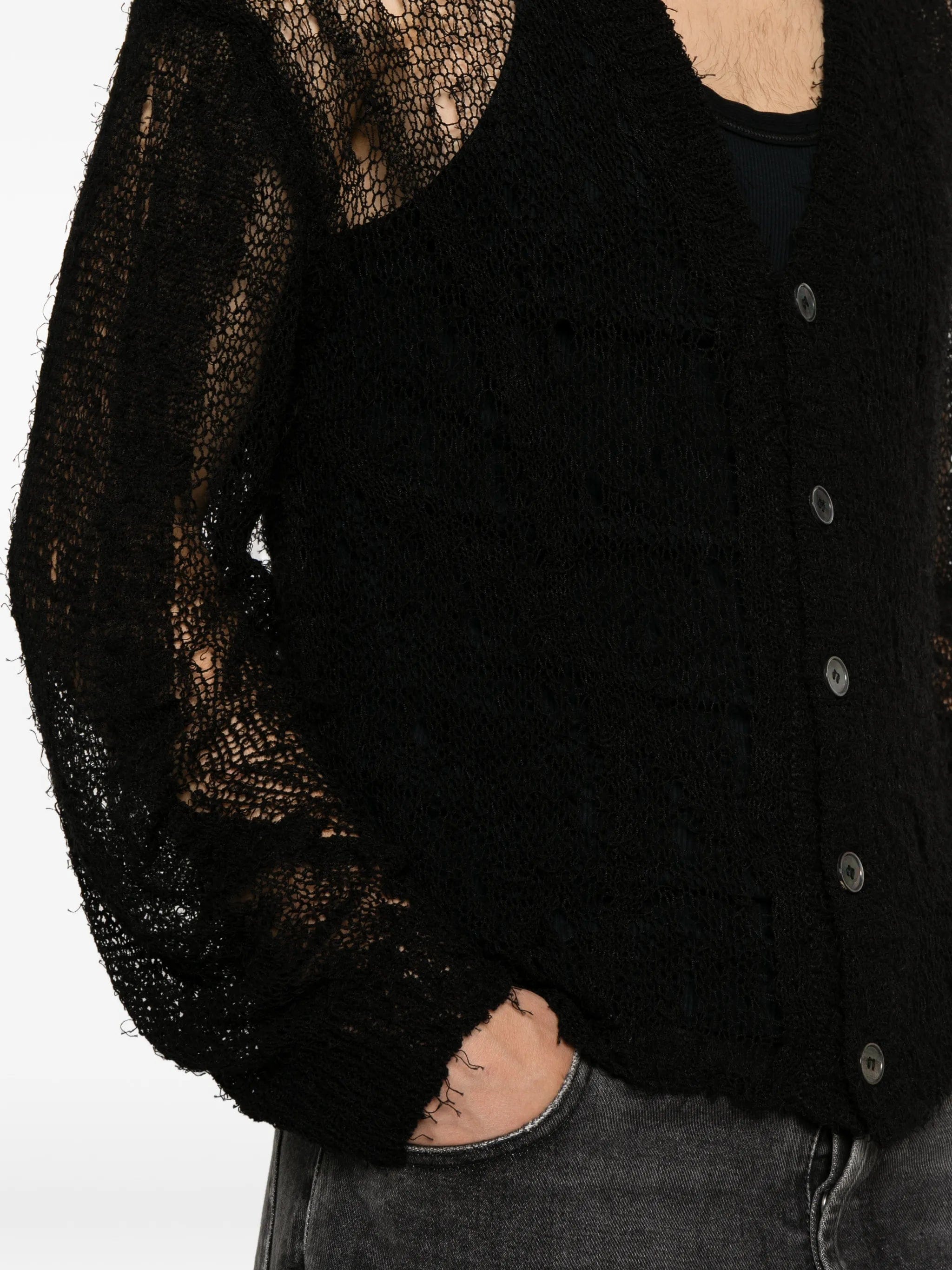 OUR Legacy Academy laddered - knit cardigan