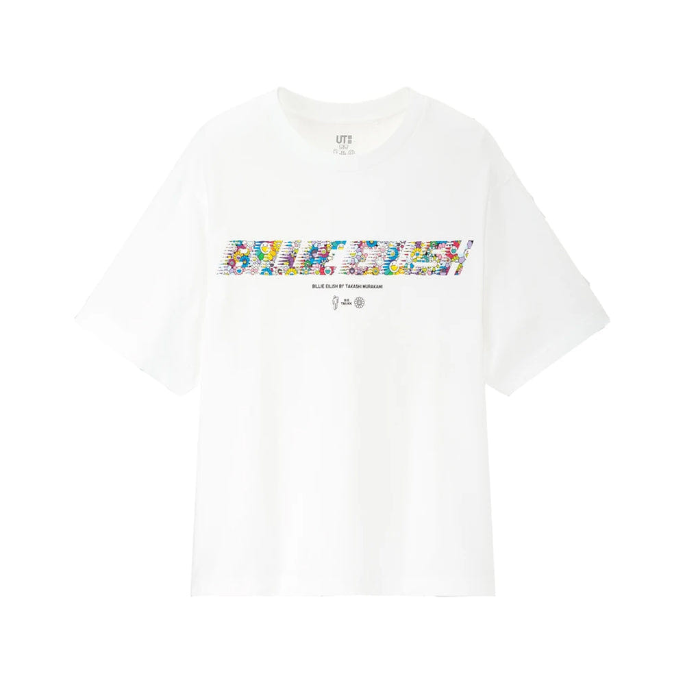 Billie Eilish UNIQLO x BILLIE EILISH x MURAKAMI FLOWER CHEST LOGO T-Shirt WHITE