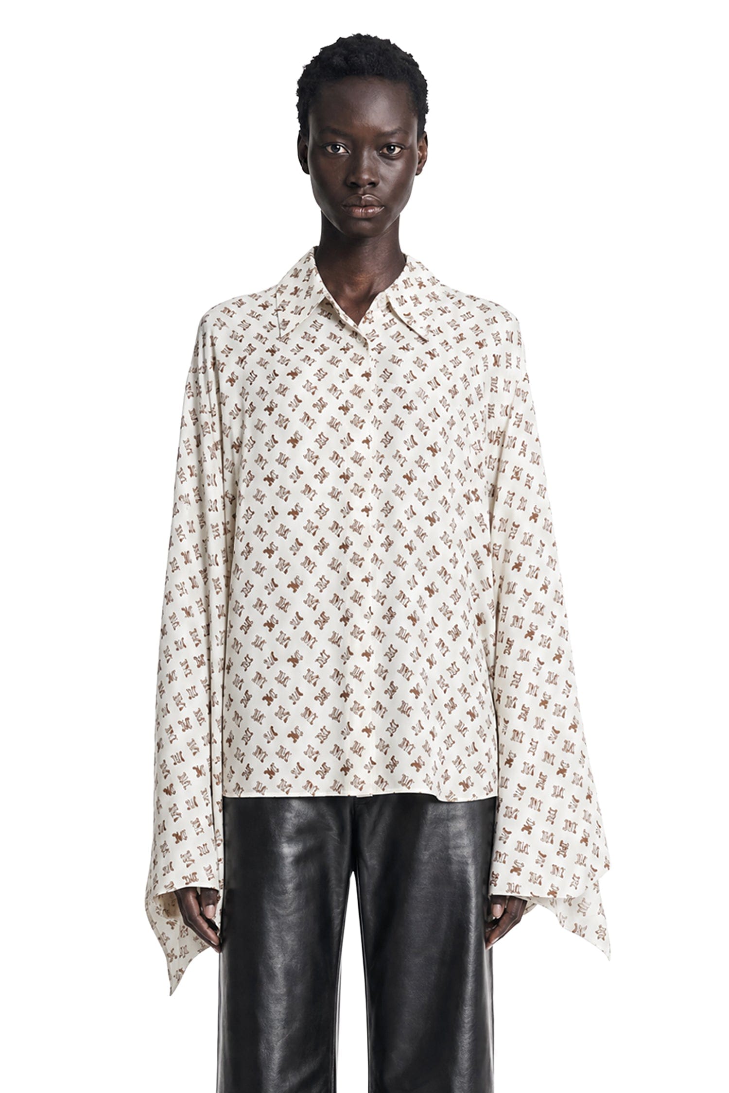 MAX MARA Oversized Printed Silk Shirt