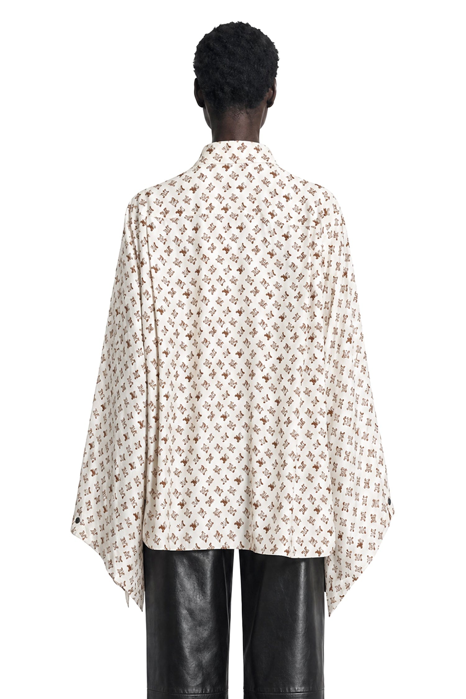 MAX MARA Oversized Printed Silk Shirt