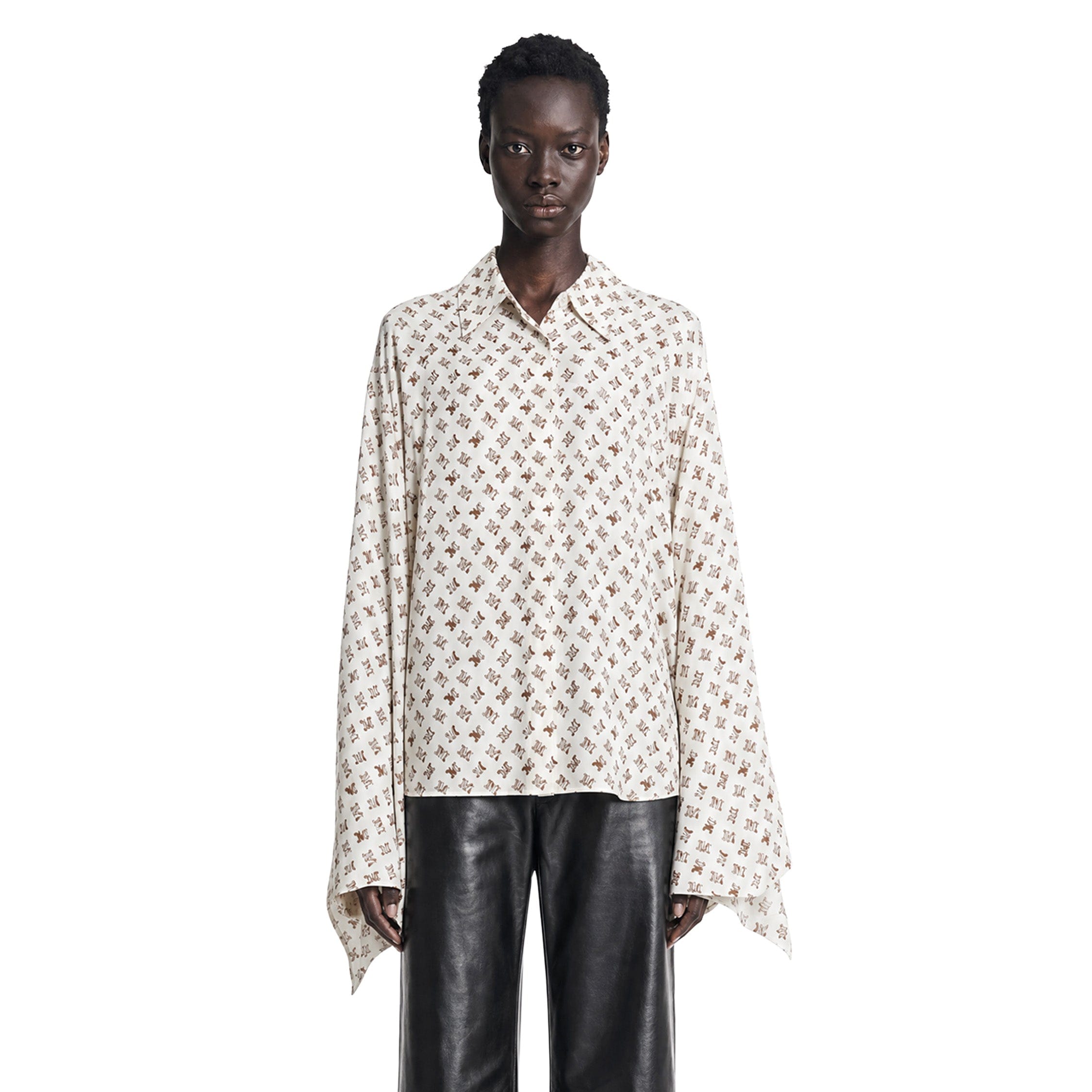 MAX MARA Oversized Printed Silk Shirt