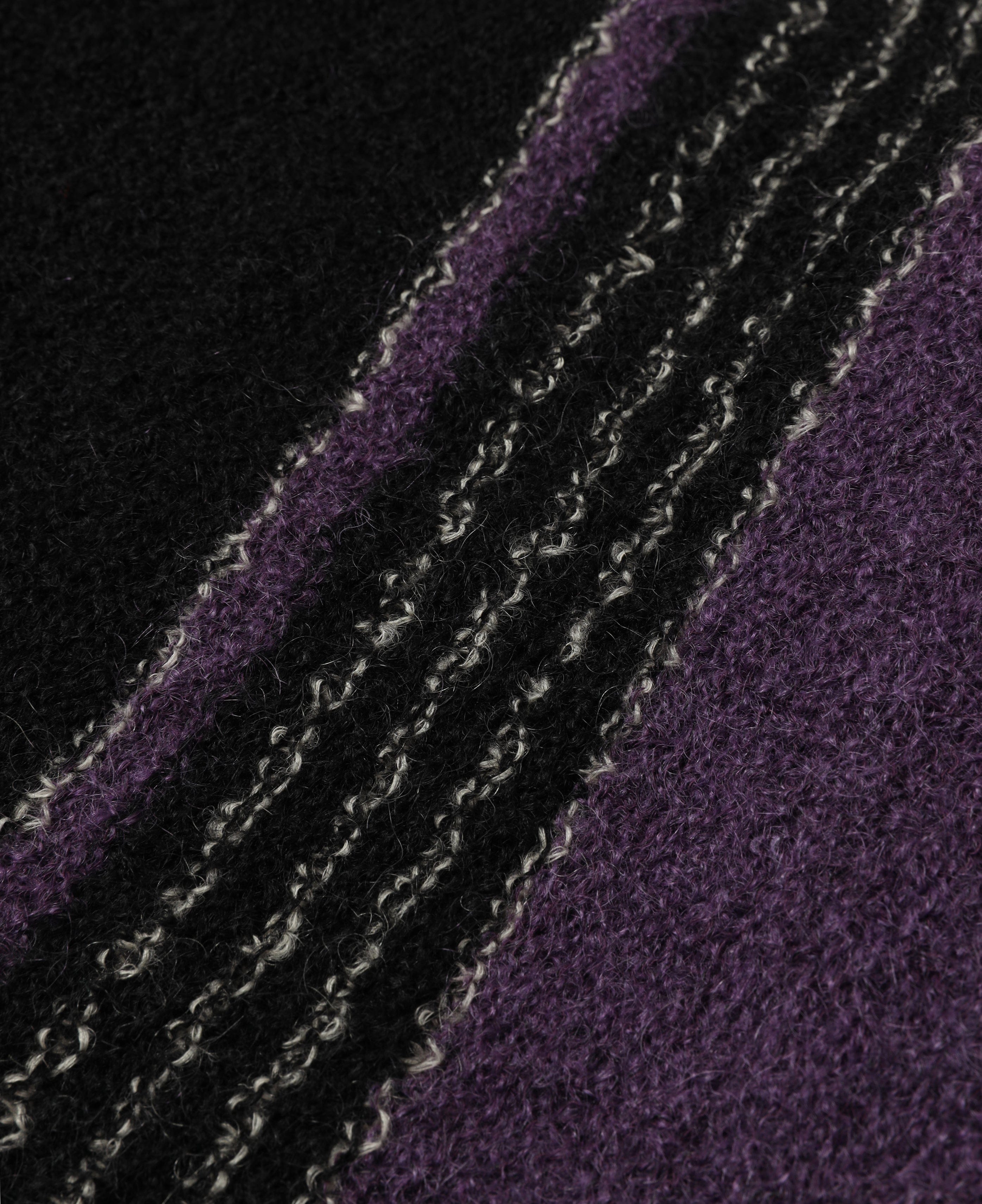 Needles Knit Cardigan - Crepe Weave Stripe (Purple)