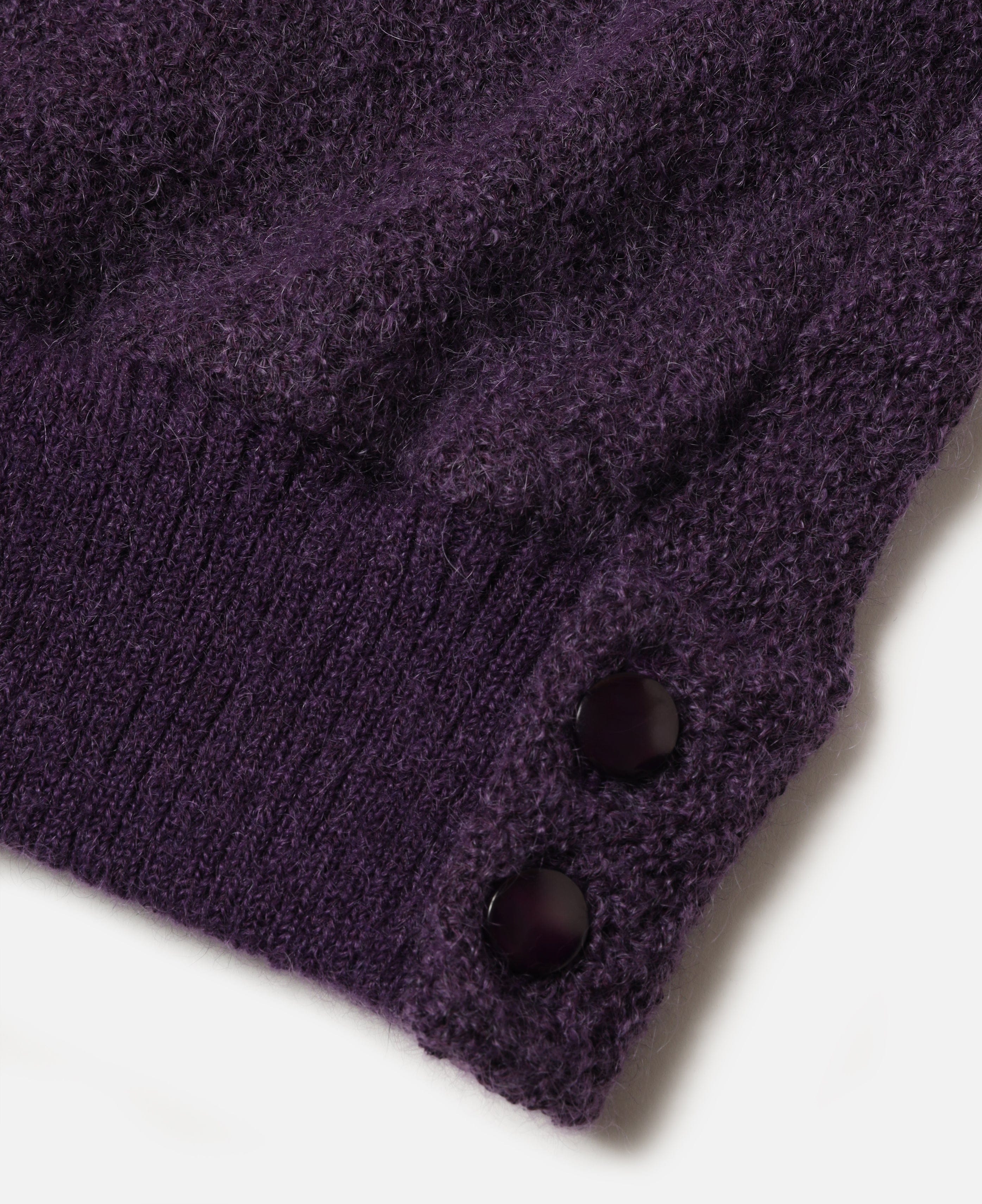 Needles Knit Cardigan - Crepe Weave Stripe (Purple)
