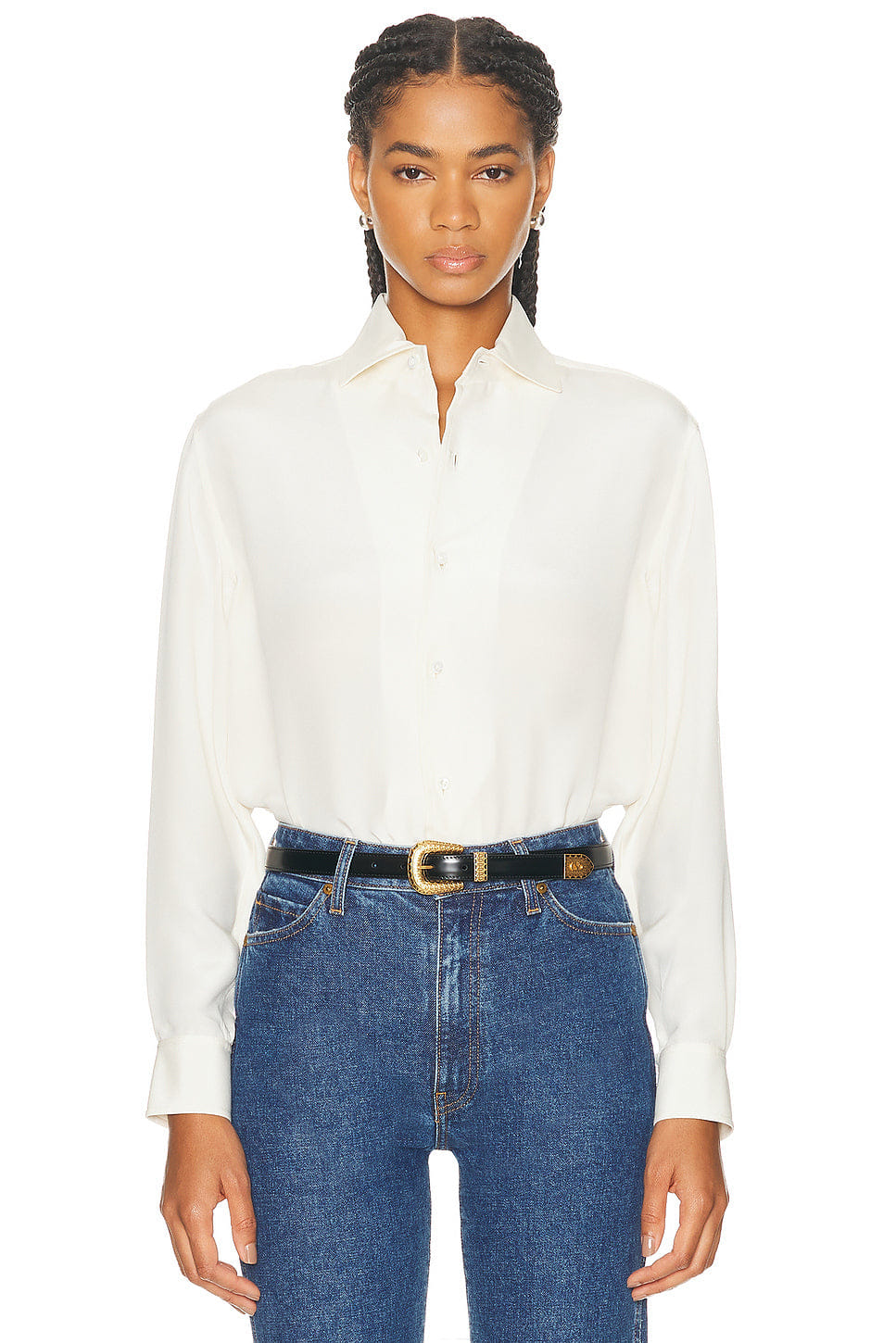 Ralph Lauren Collection Capri Relaxed Fit Silk Marocaine Shirt