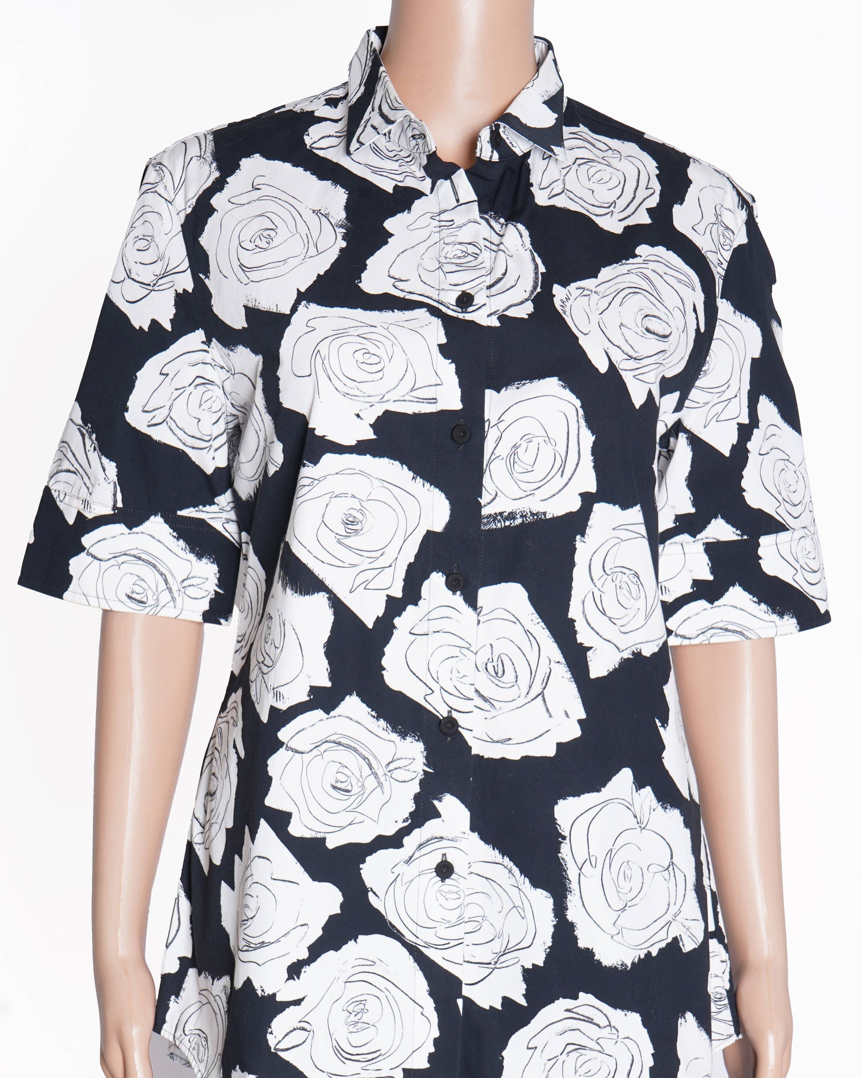 Marni floral print button up shirt