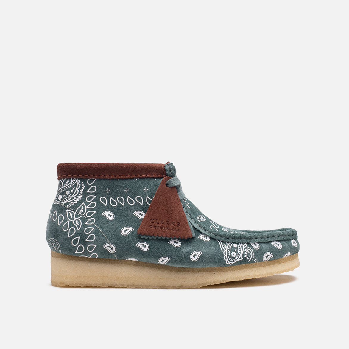 Clarks Original WMNS WALLABEE - GREEN PAISLEY