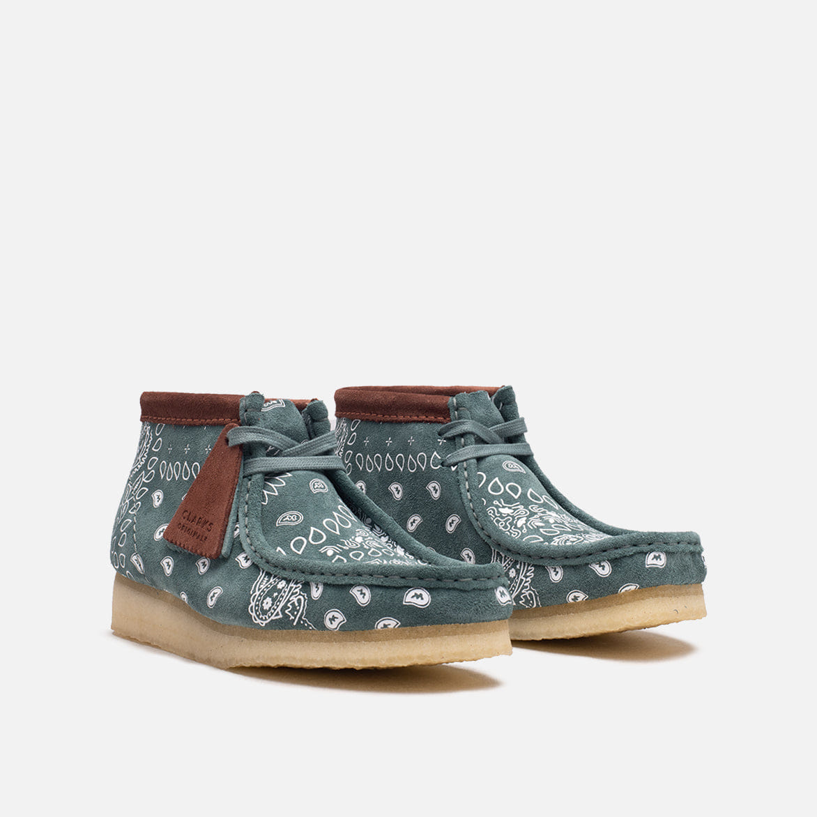 Clarks Original WMNS WALLABEE - GREEN PAISLEY