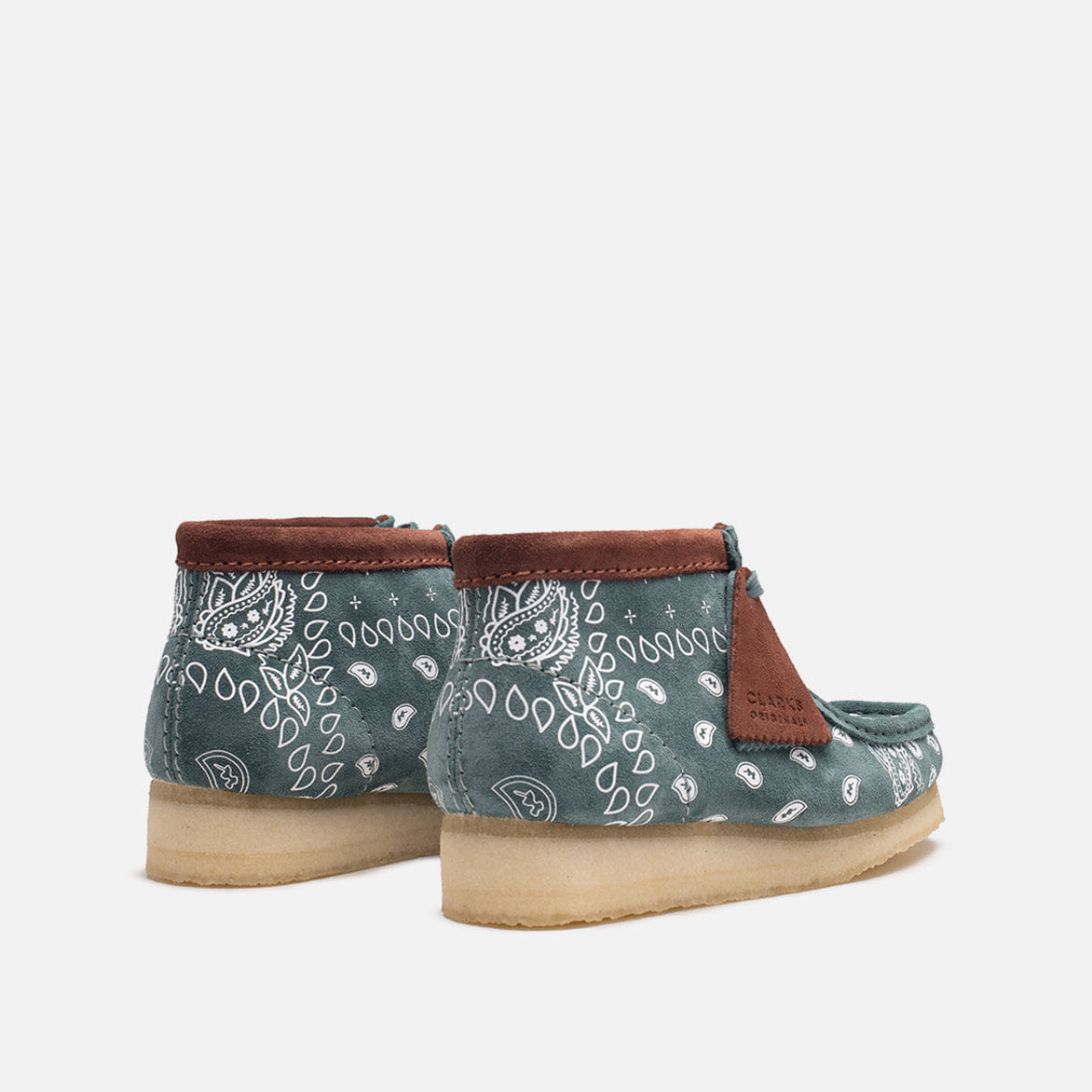Clarks Original WMNS WALLABEE - GREEN PAISLEY