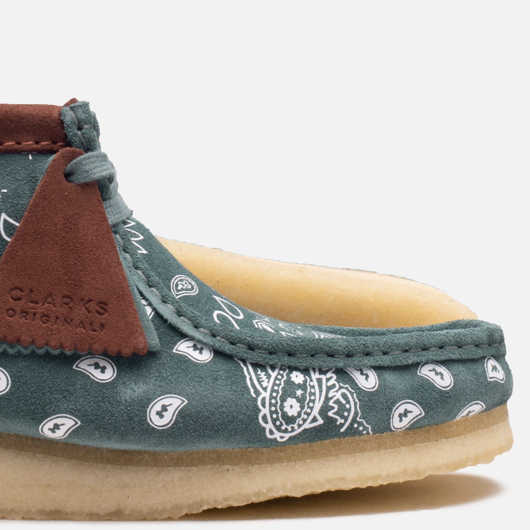 Clarks Original WMNS WALLABEE - GREEN PAISLEY