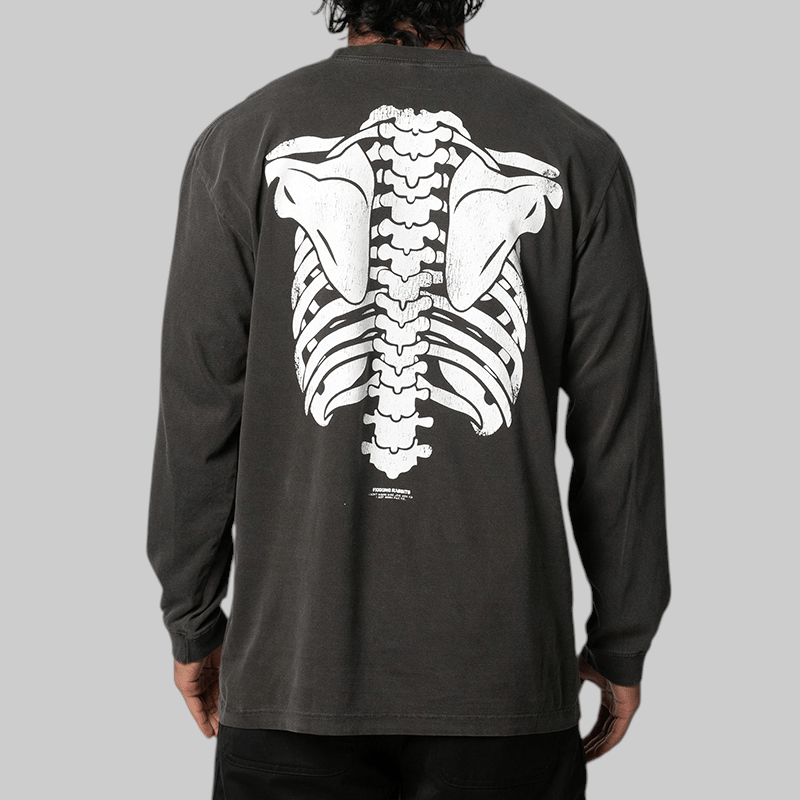 FR2 Bone Garment Dye Long Sleeve - Black