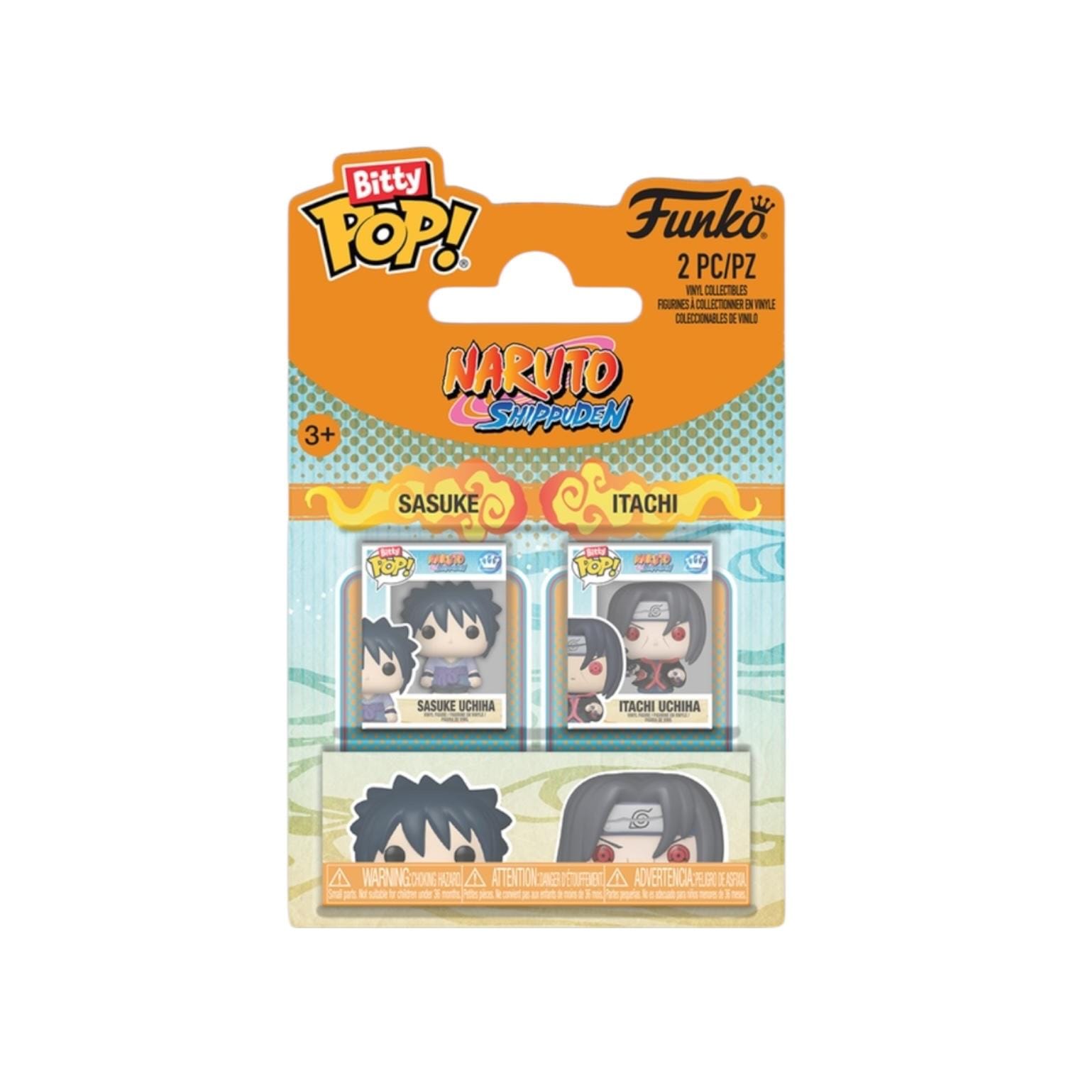 And Sasuke Uchiha and Itachi Uchiha 2 pack Bitty Pop - Naruto Shippuden