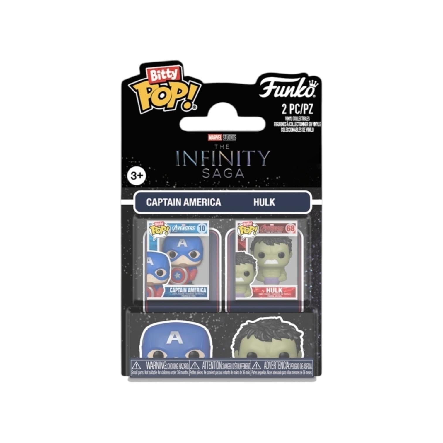 INFINITY Captain America and Hulk 2 pack Bitty Pop - The Infinity Saga - PREORDER