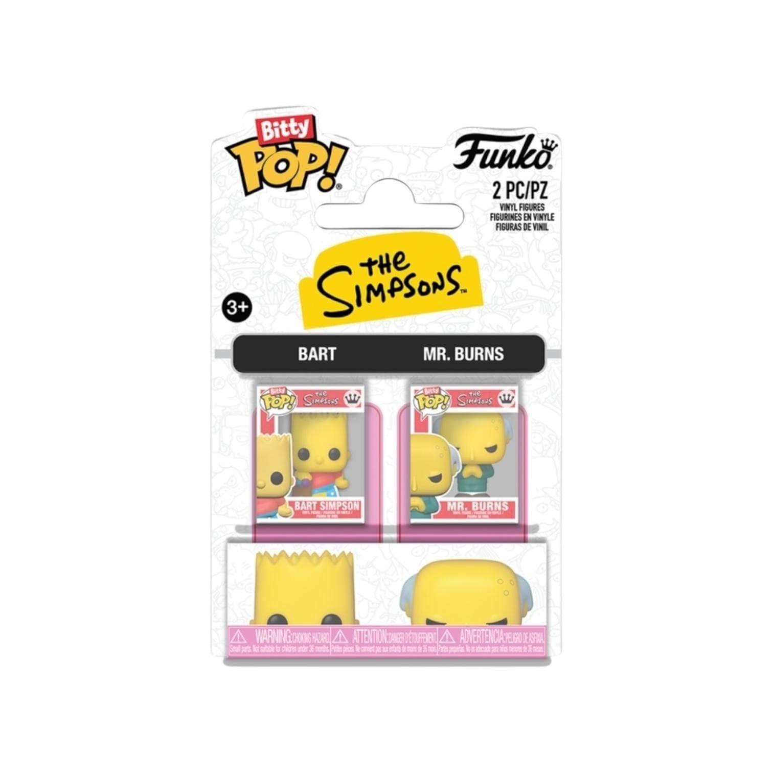 The Simpsons Bart Simpsons and Mr Burns 2 pack Bitty Pop - The Simpsons