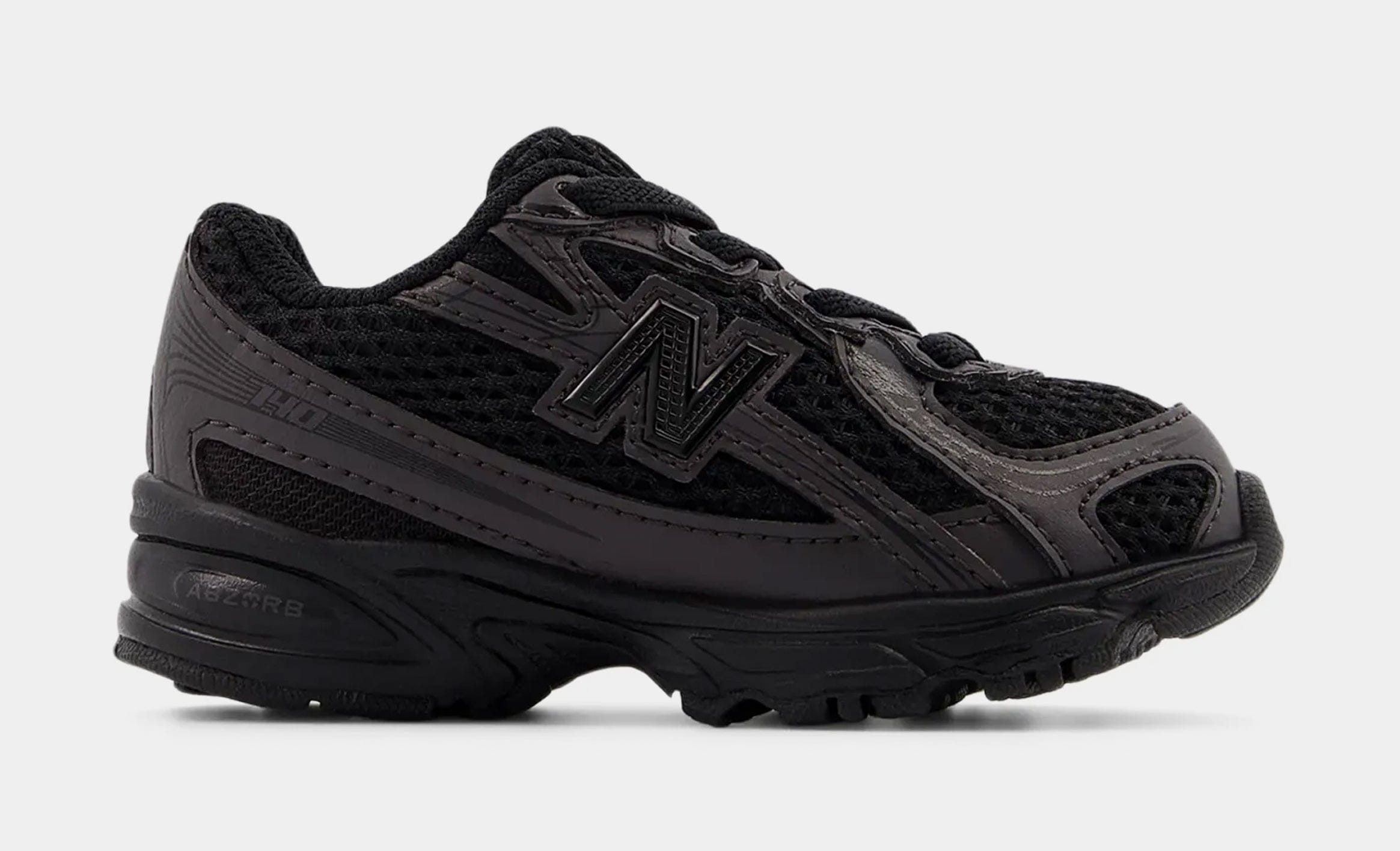 Newbalance 740 Bungee Lace Infant Toddler Lifestyle Shoes (Black Cement)