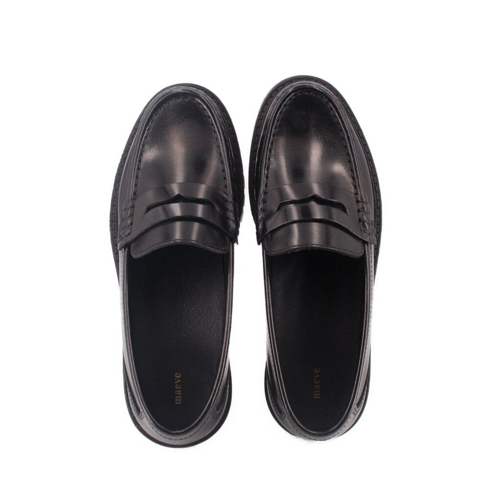 MAEVE LEATHER LOAFERS BLACK 38 | US 8