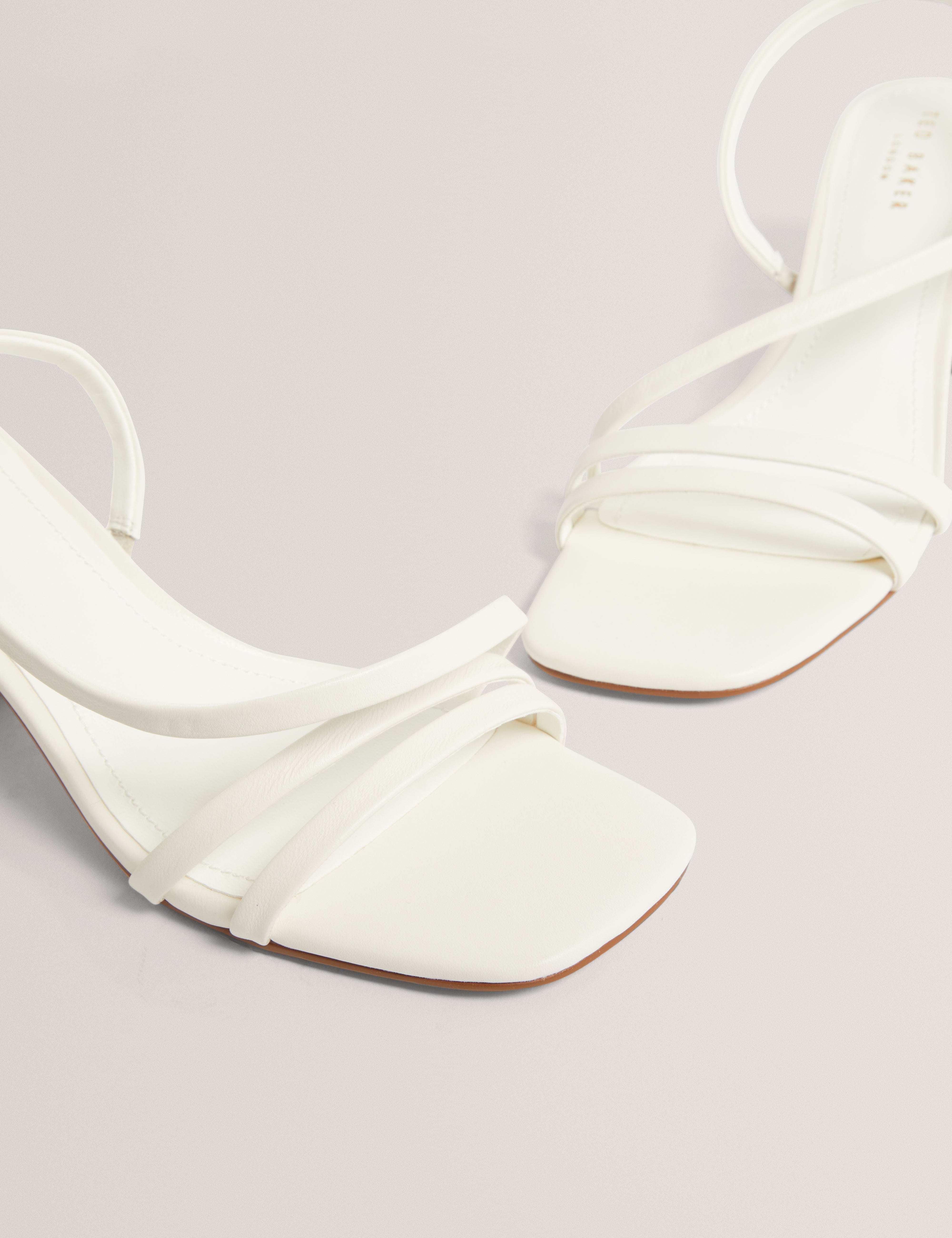 WHITE* Izabeel Strappy Block Heel White