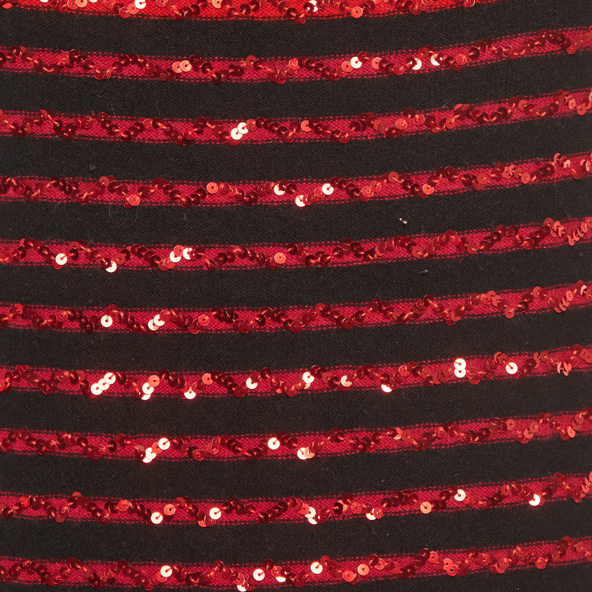 Sonia Rykiel Black/red Sequin Striped Cashmere Top