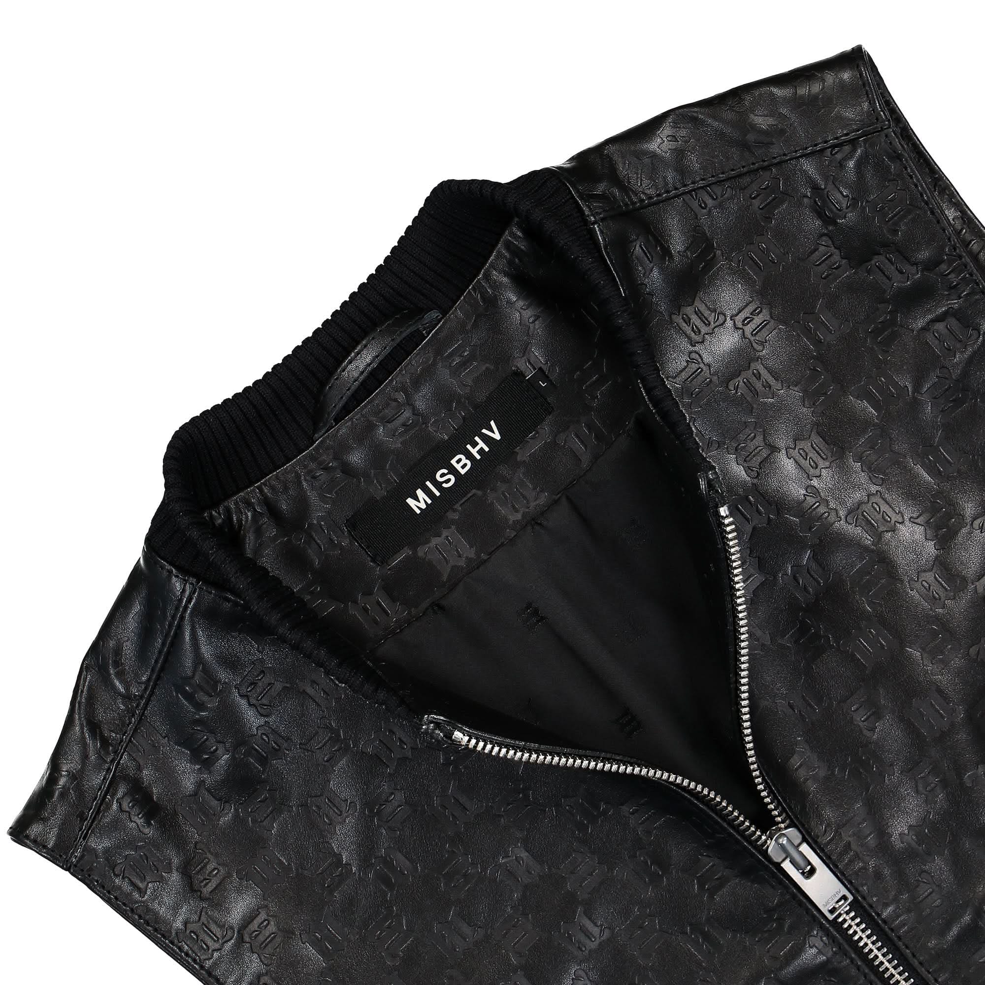 Misbhv Leather Monogram Embossed Vest